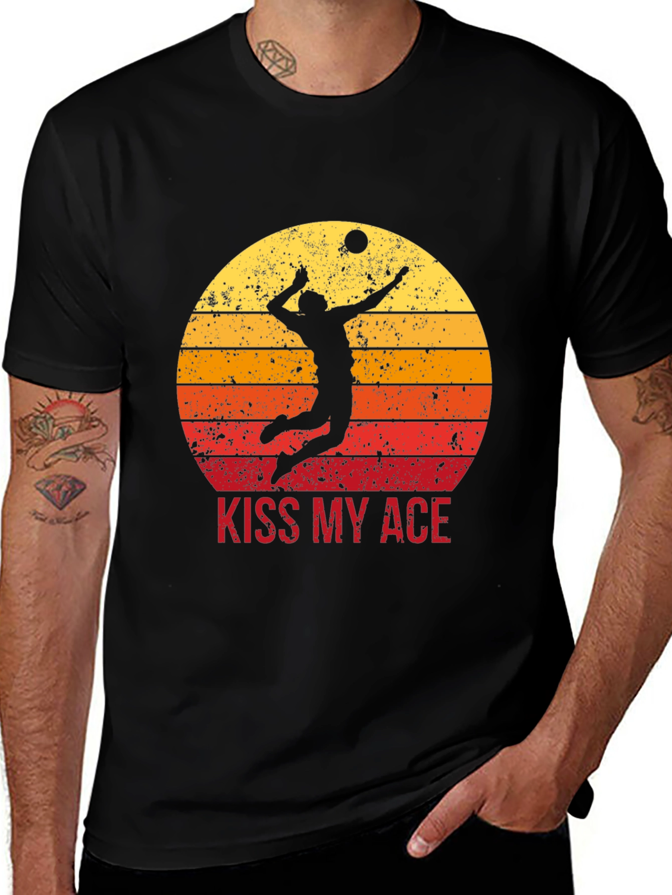 Variant 30 of Kiss My Ace Volleyball Graphic Tee - Stylish Sport Shirt