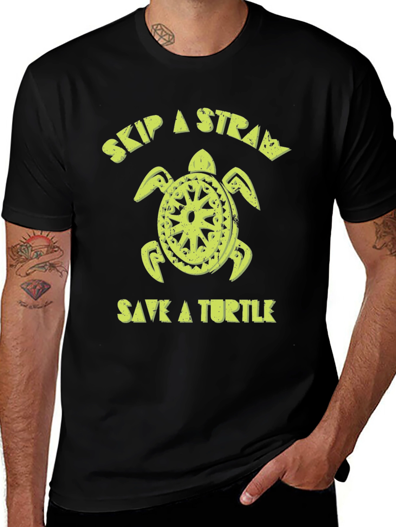Variant 28 of Skip a Straw Save a Turtle Graphic Tee