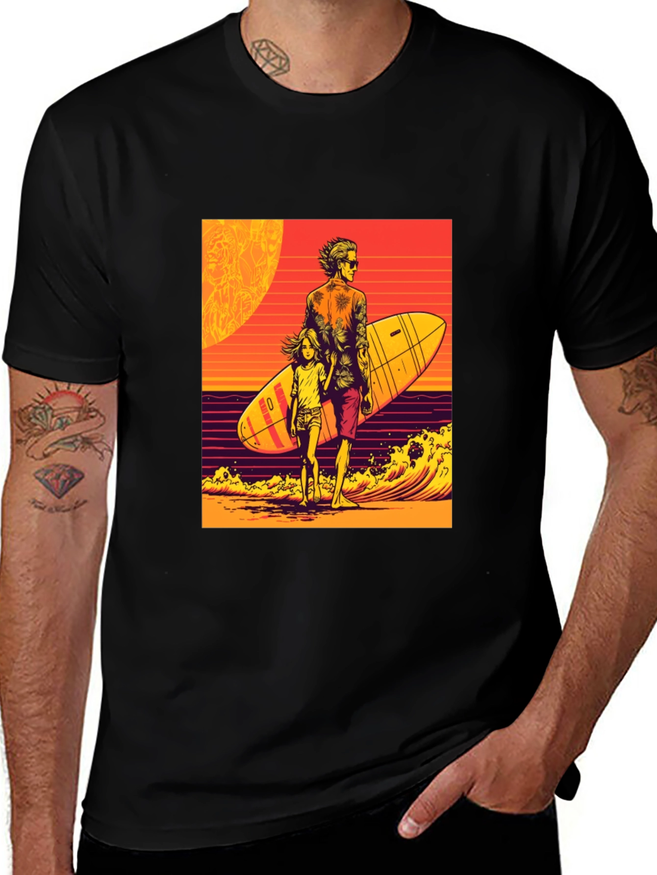 Variant 8 of Surfer Dad & Daughter Graphic Tee