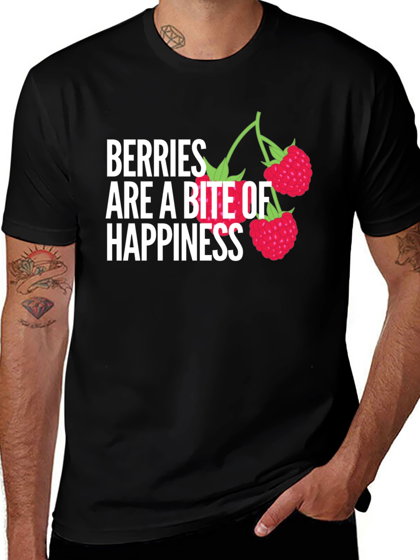 Variant 12 of Berry Bite Happiness Graphic Tee