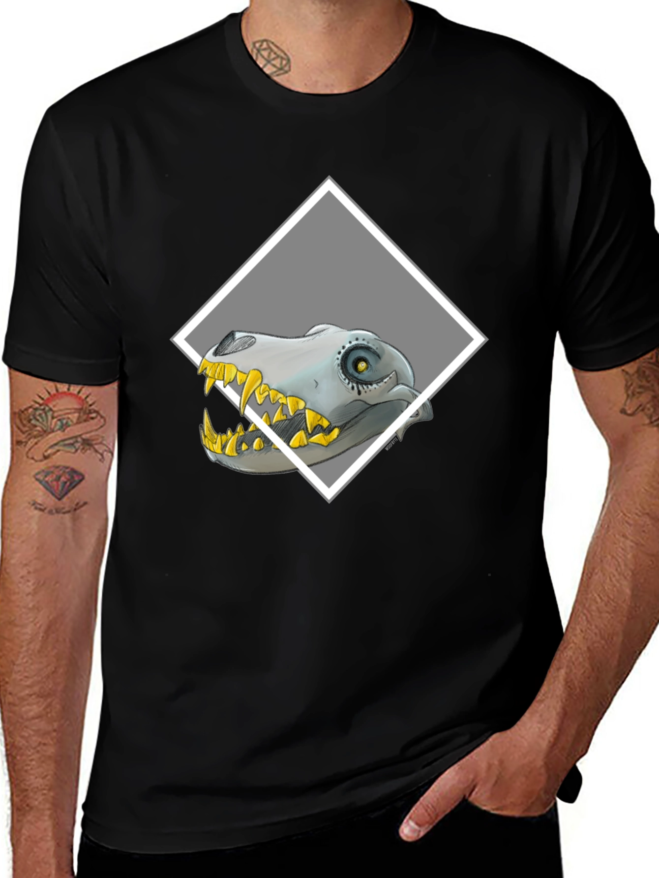 Variant 15 of Steampunk Dinosaur Skull Graphic Tee