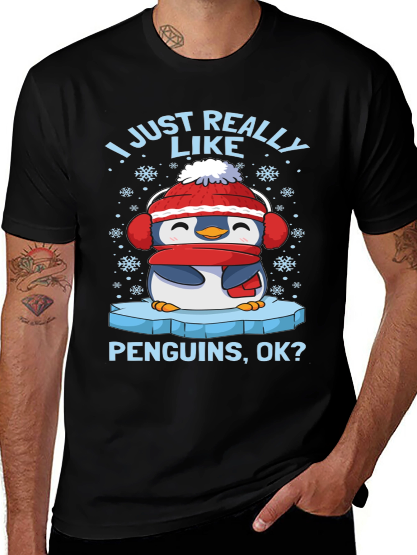 Variant 10 of Penguin Lover T-Shirt - Winter Holiday Tee