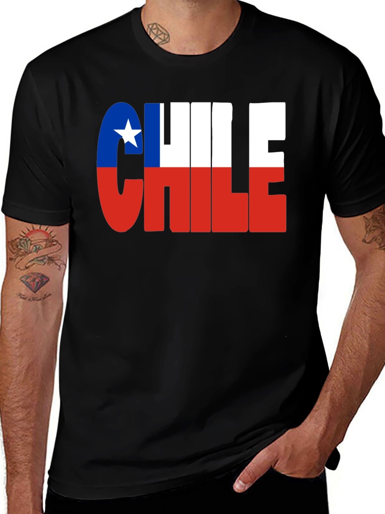 Chile Flag T-Shirt - Graphic Tee, Country Pride
