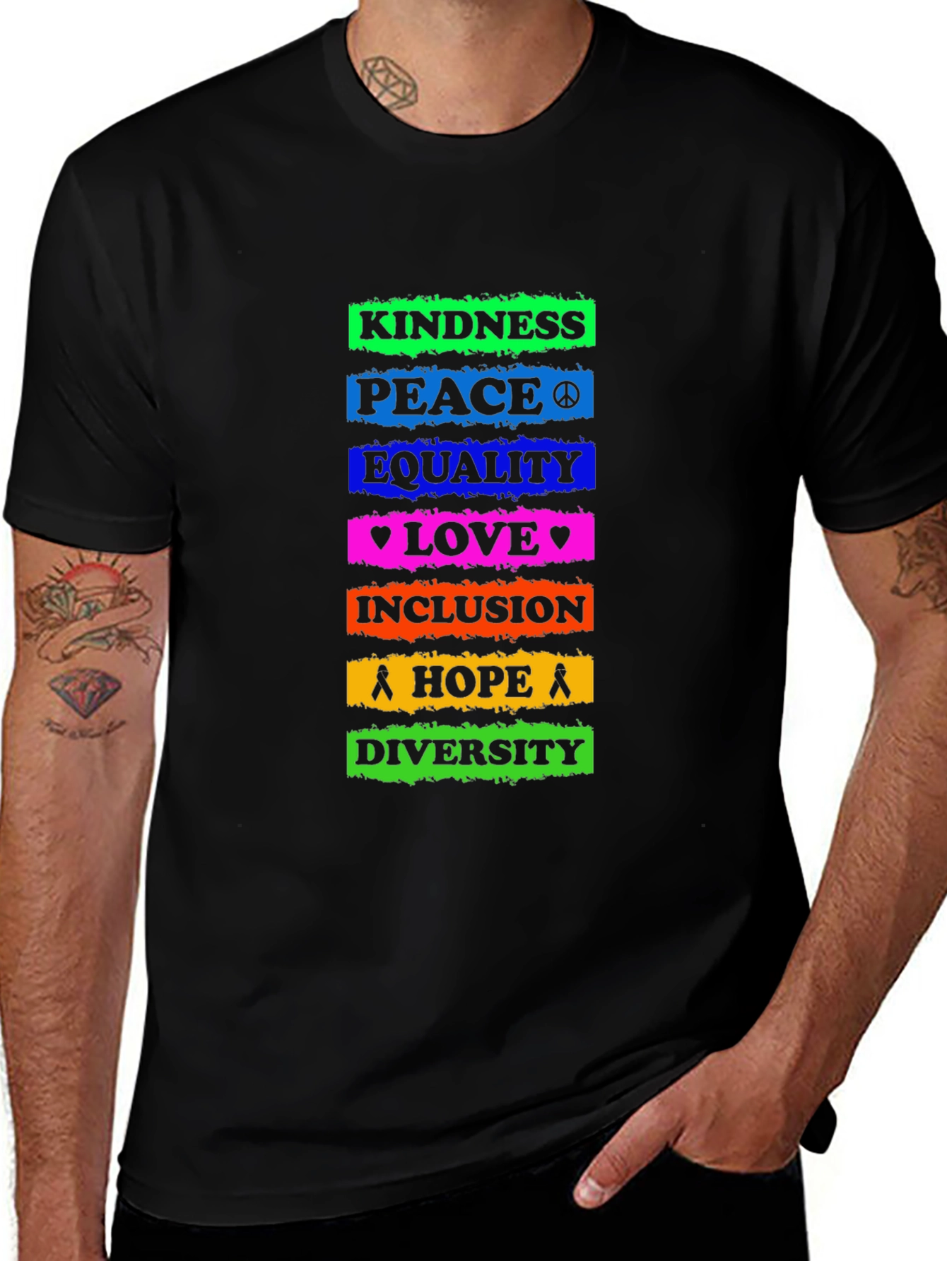 Kindness Peace Love Diversity Graphic Tee