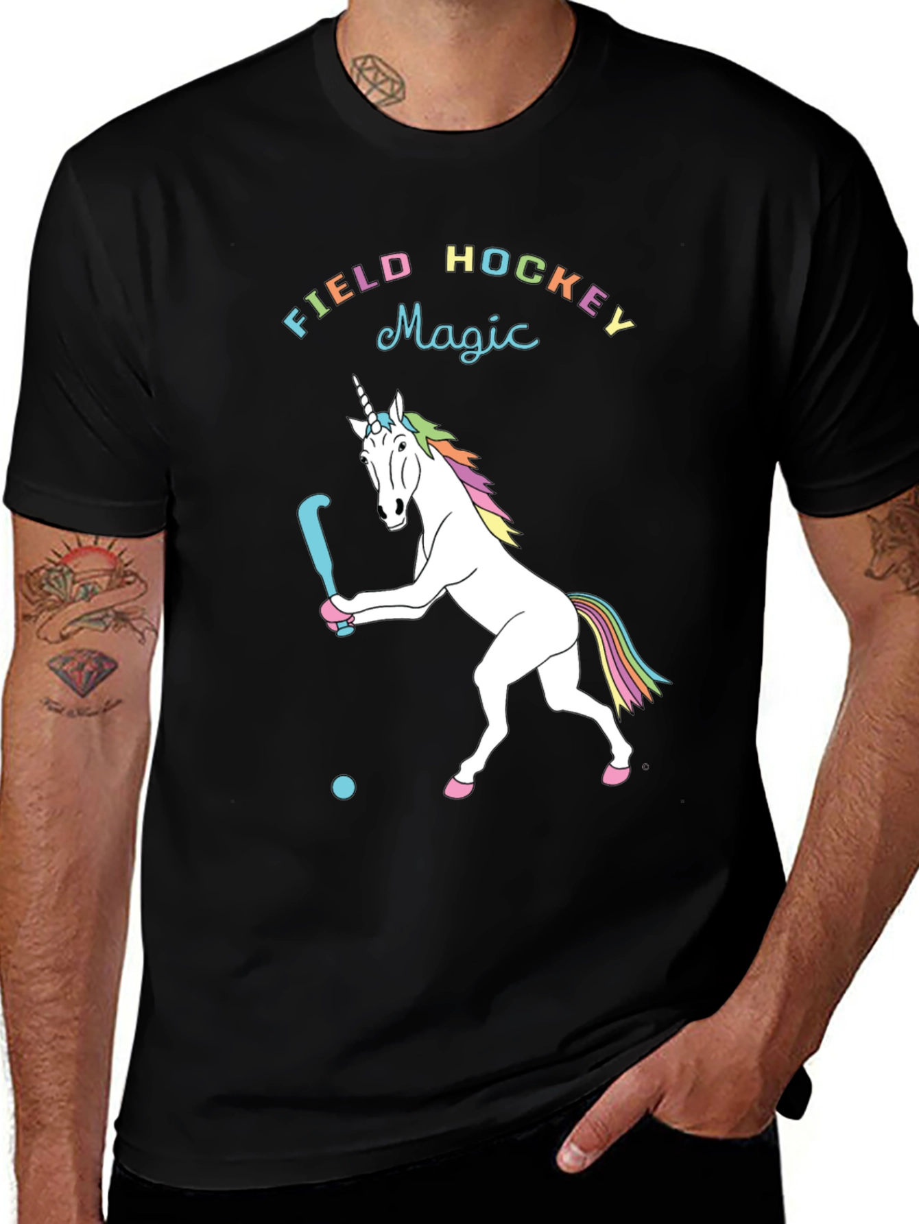 Variant 9 of Field Hockey Unicorn Magic T-Shirt