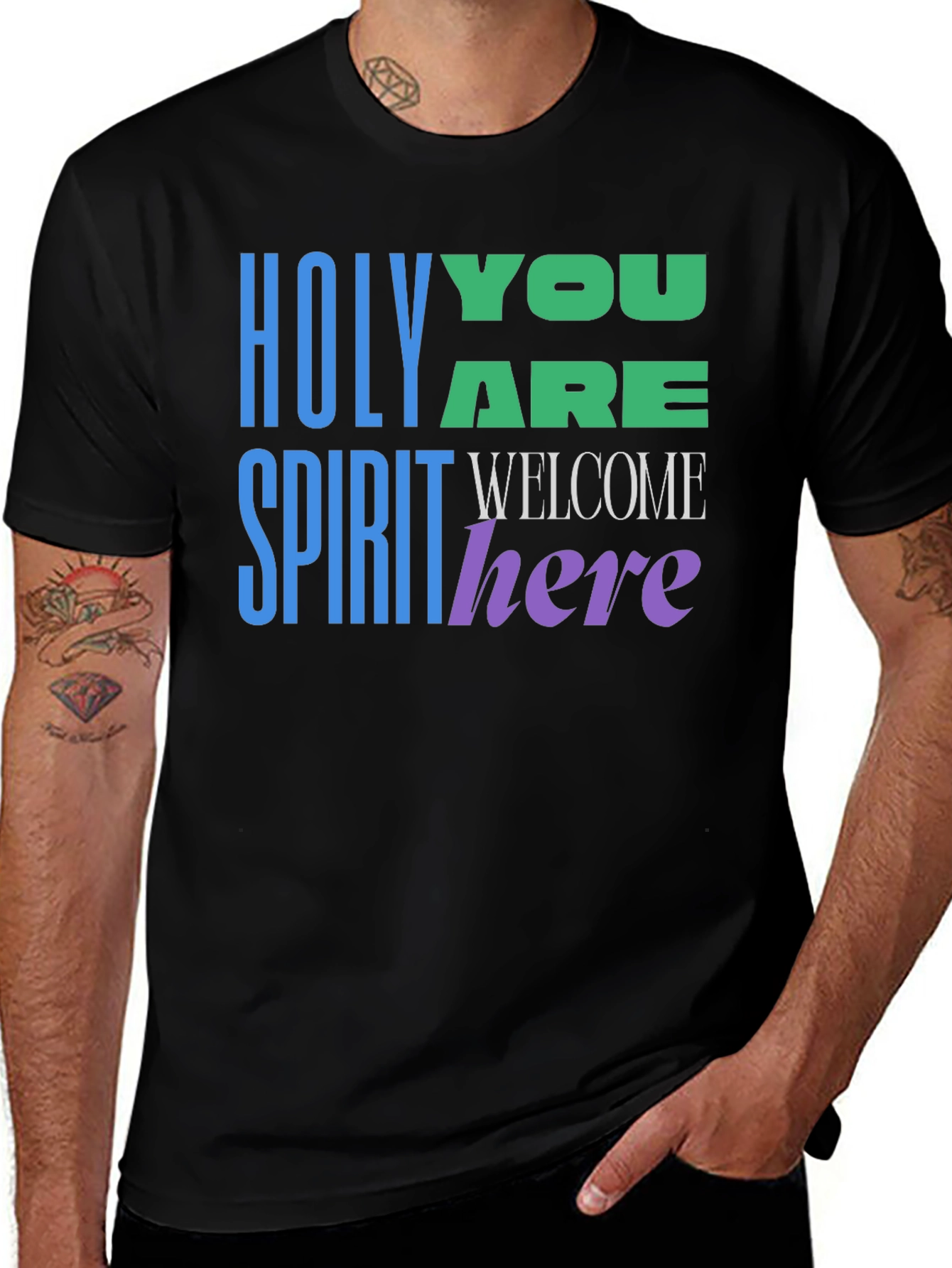 Variant 23 of Holy Spirit Welcome Here Graphic T-Shirt