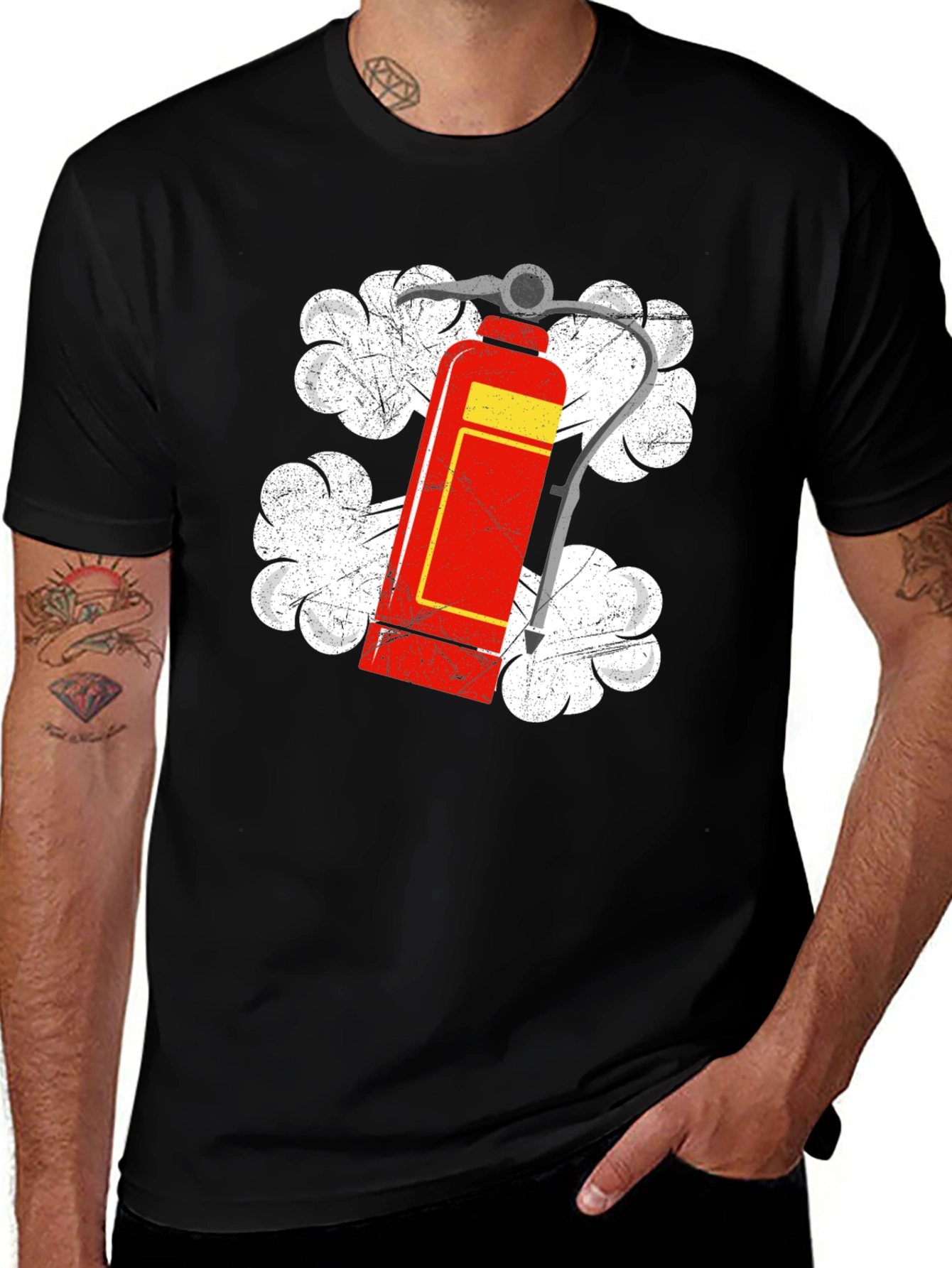 Variant 16 of Fire Extinguisher Graphic Tee - Vintage Style