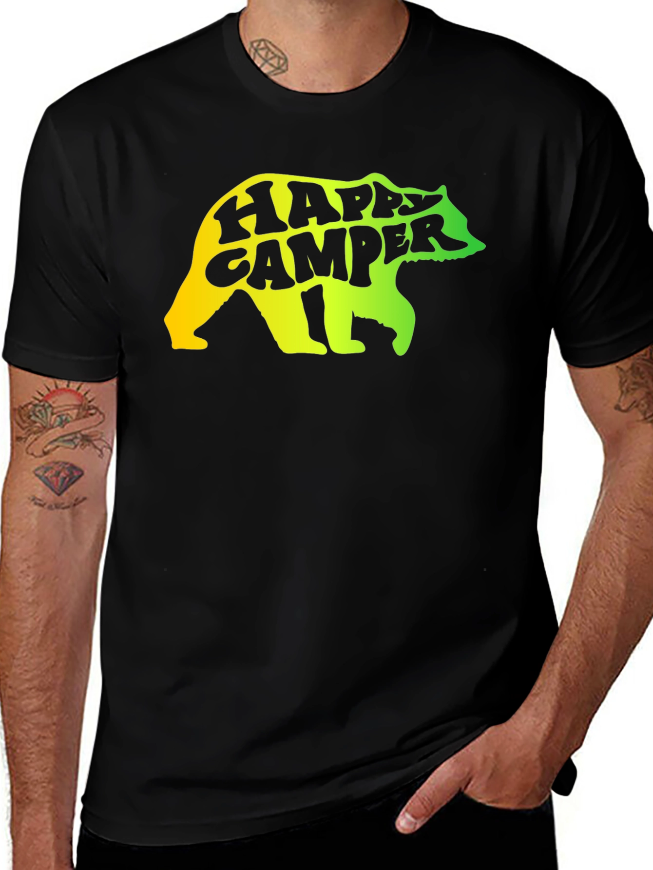 Variant 10 of Happy Camper Bear Graphic Tee