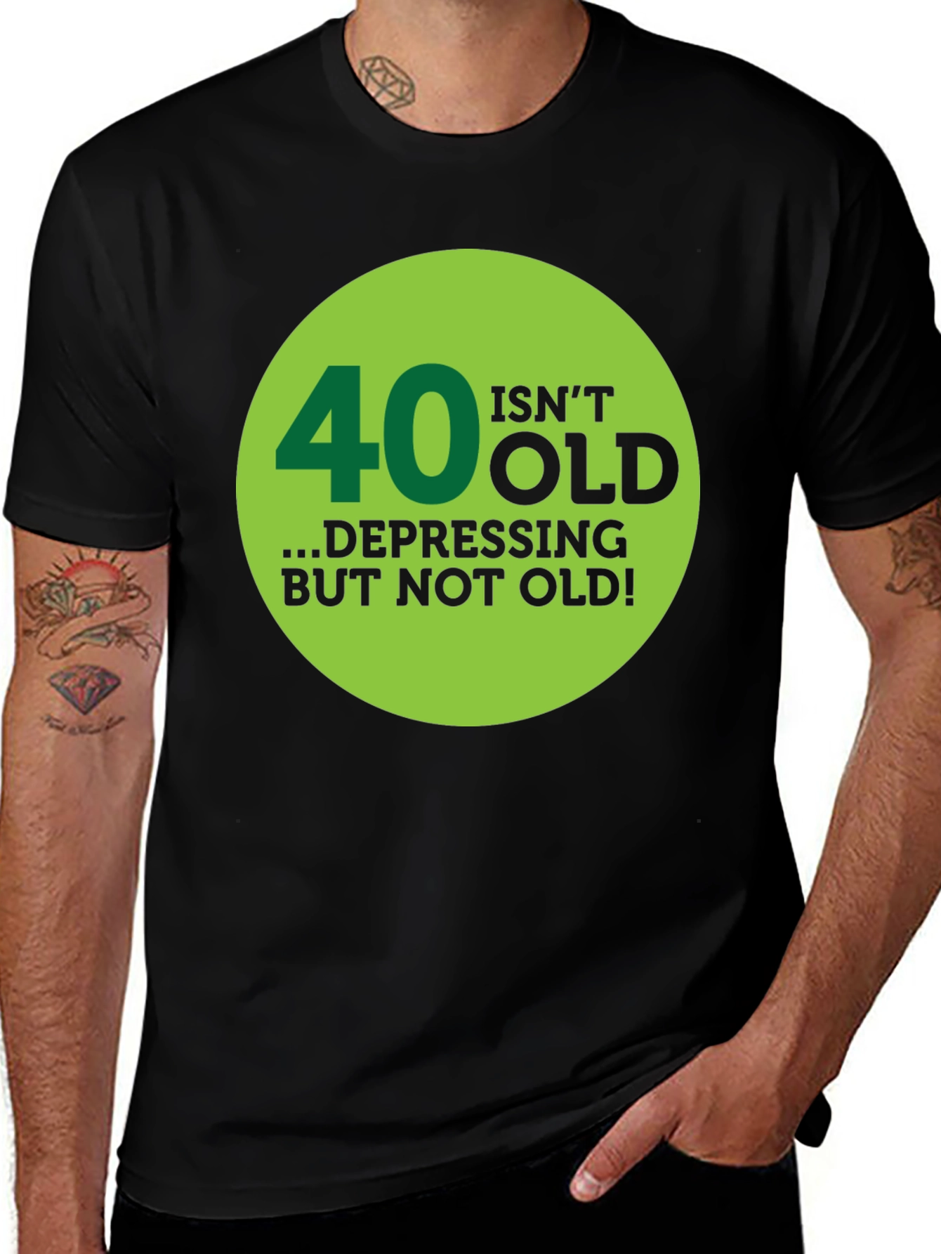 Variant 7 of Funny 40th Birthday T-Shirt - "40 Isn't Old"
