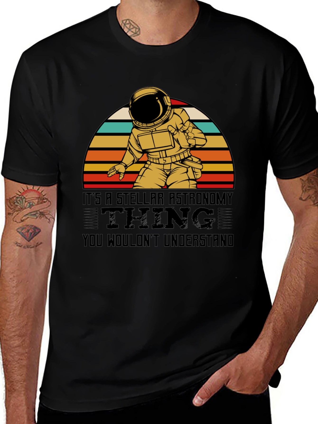 Stellar Astronomy T-Shirt - Astronaut Design