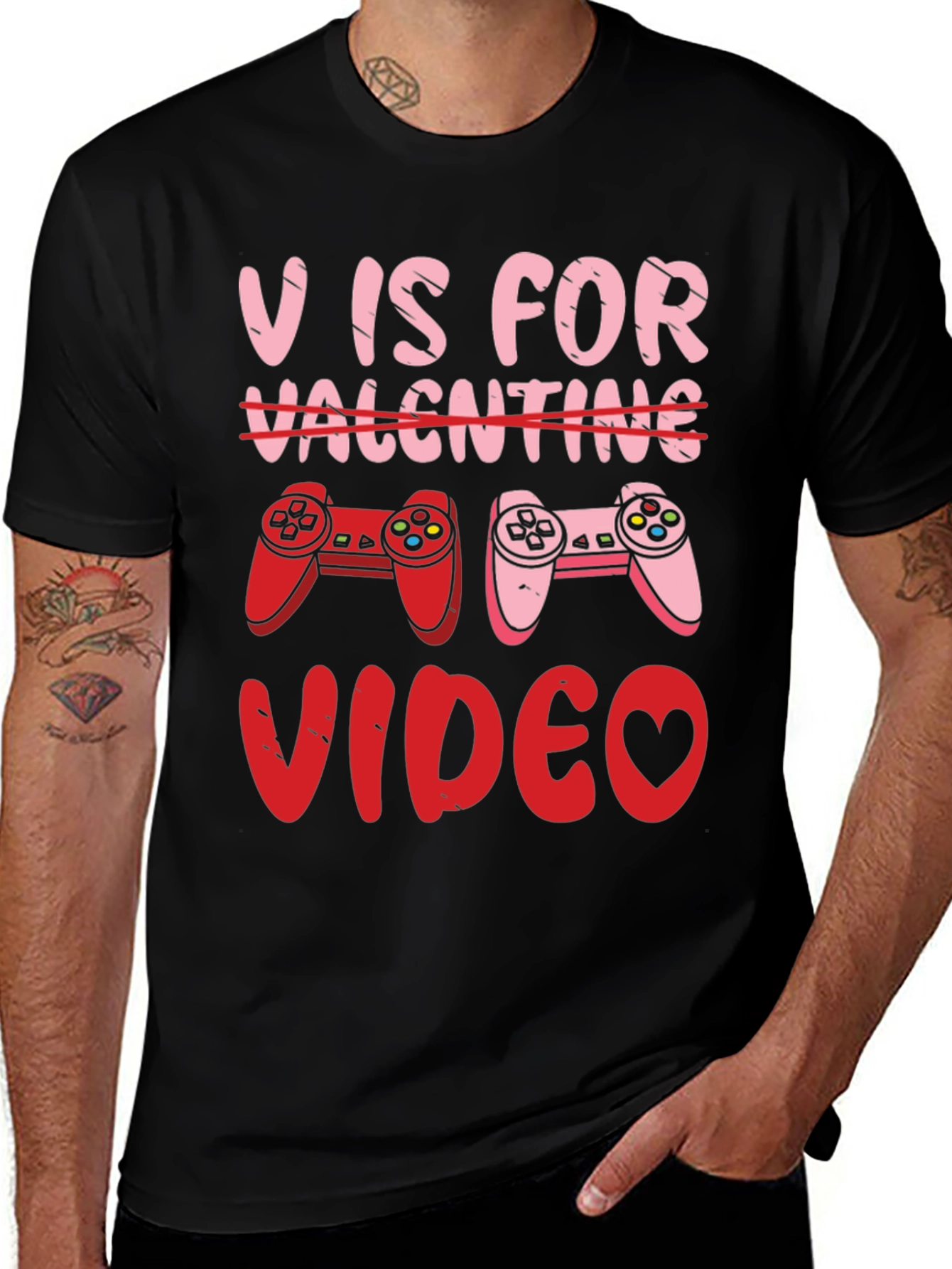 V is for Video Valentine's Day T-Shirt