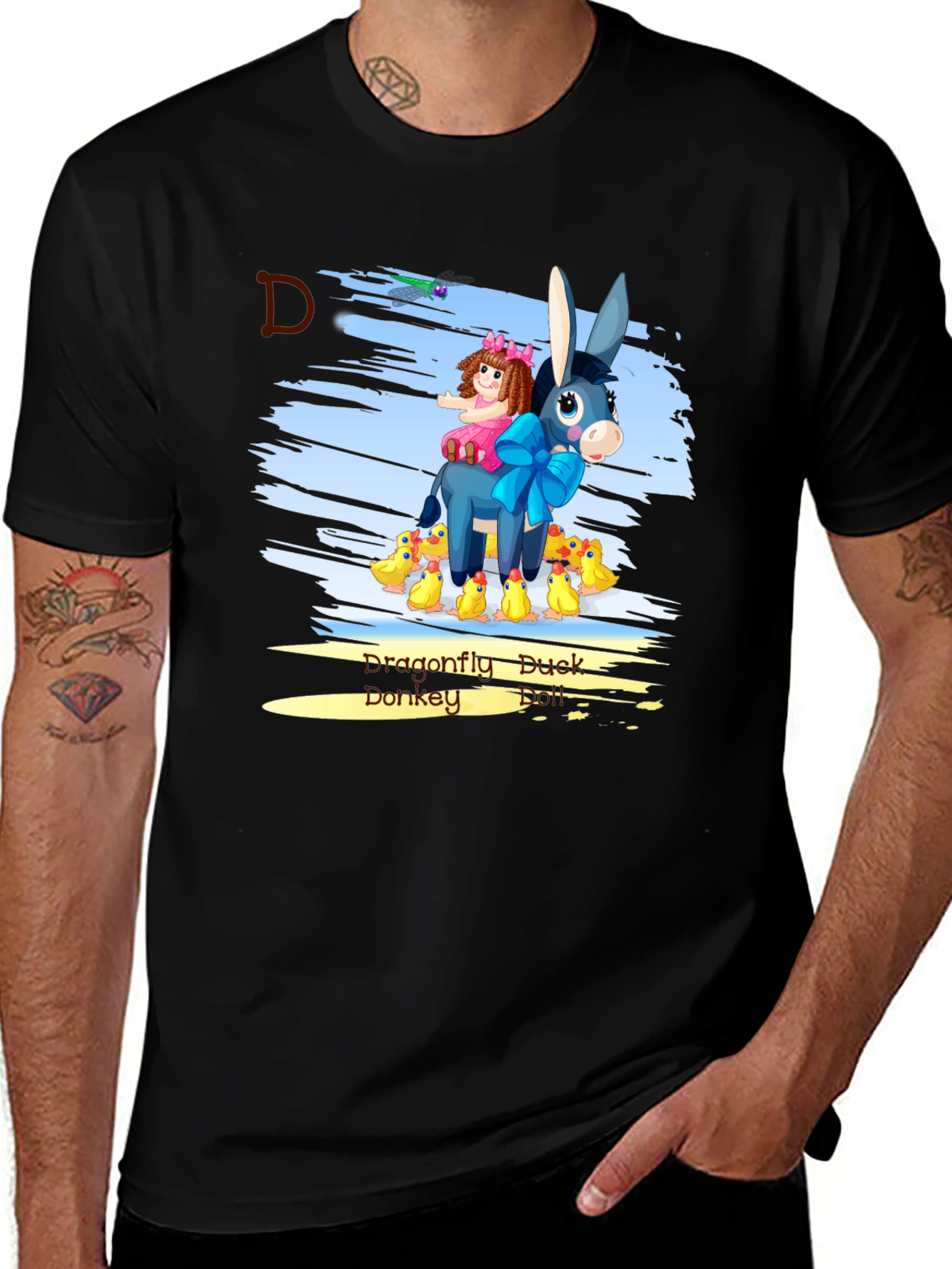 Variant 13 of Cartoon Donkey & Ducks Graphic T-Shirt