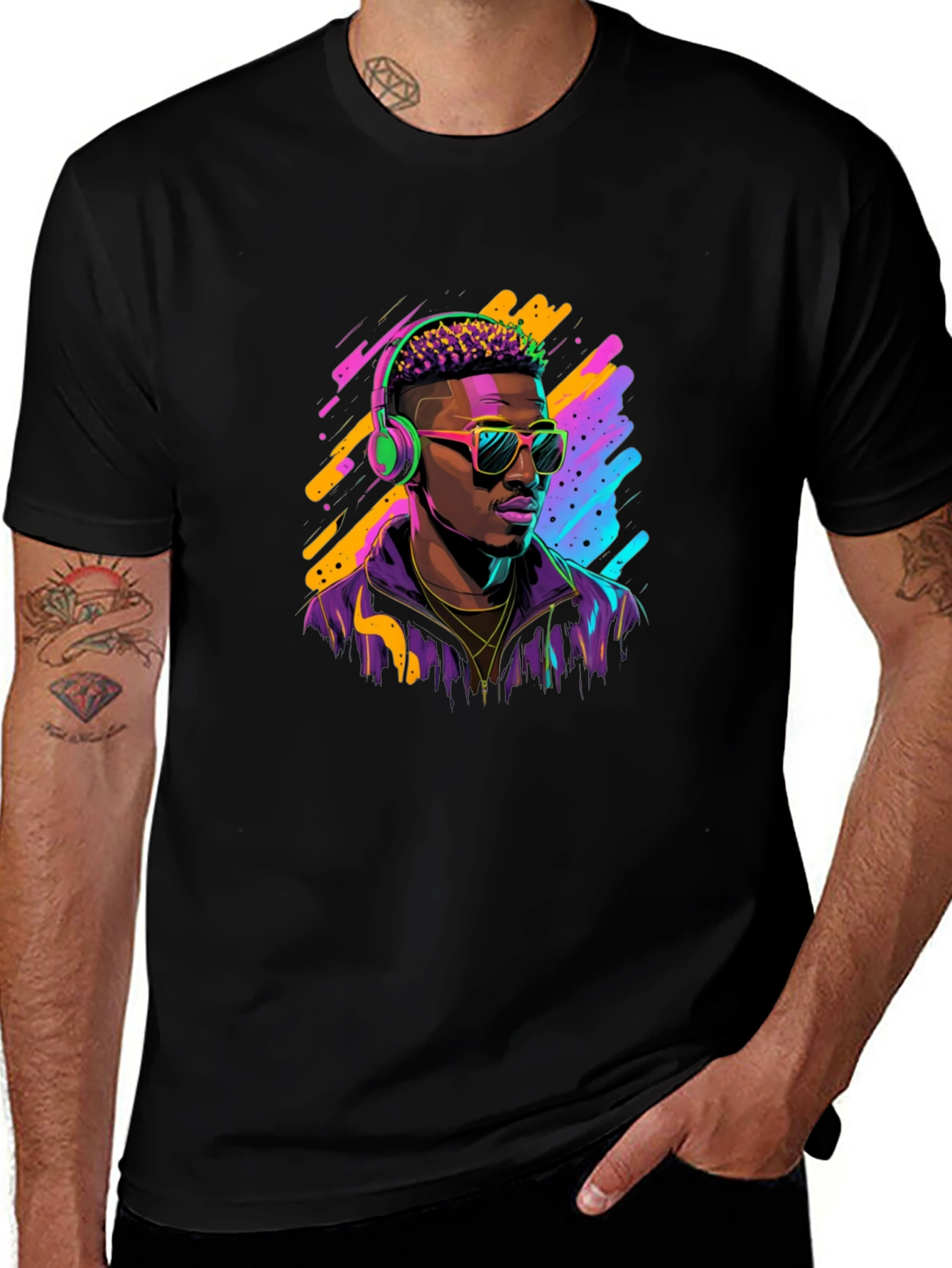 Variant 5 of Neon 80s Retro Music T-Shirt