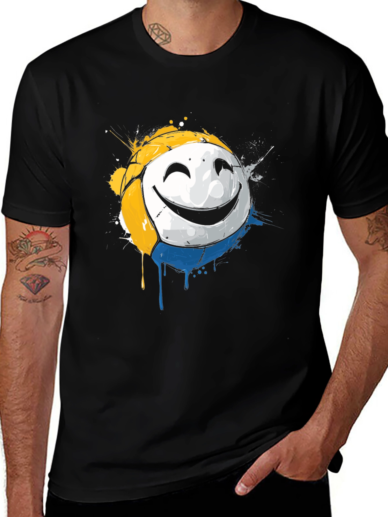 Variant 13 of Smiley Face Graphic Tee - Casual Comfort
