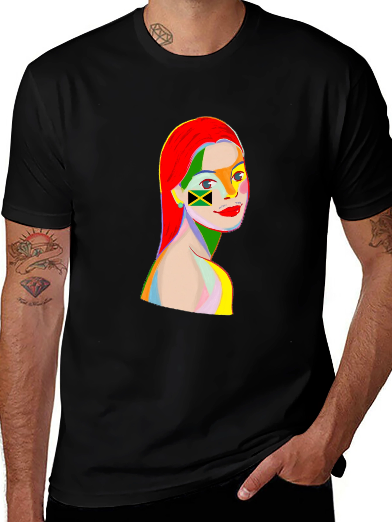 Jamaica Flag Pop Art T-Shirt