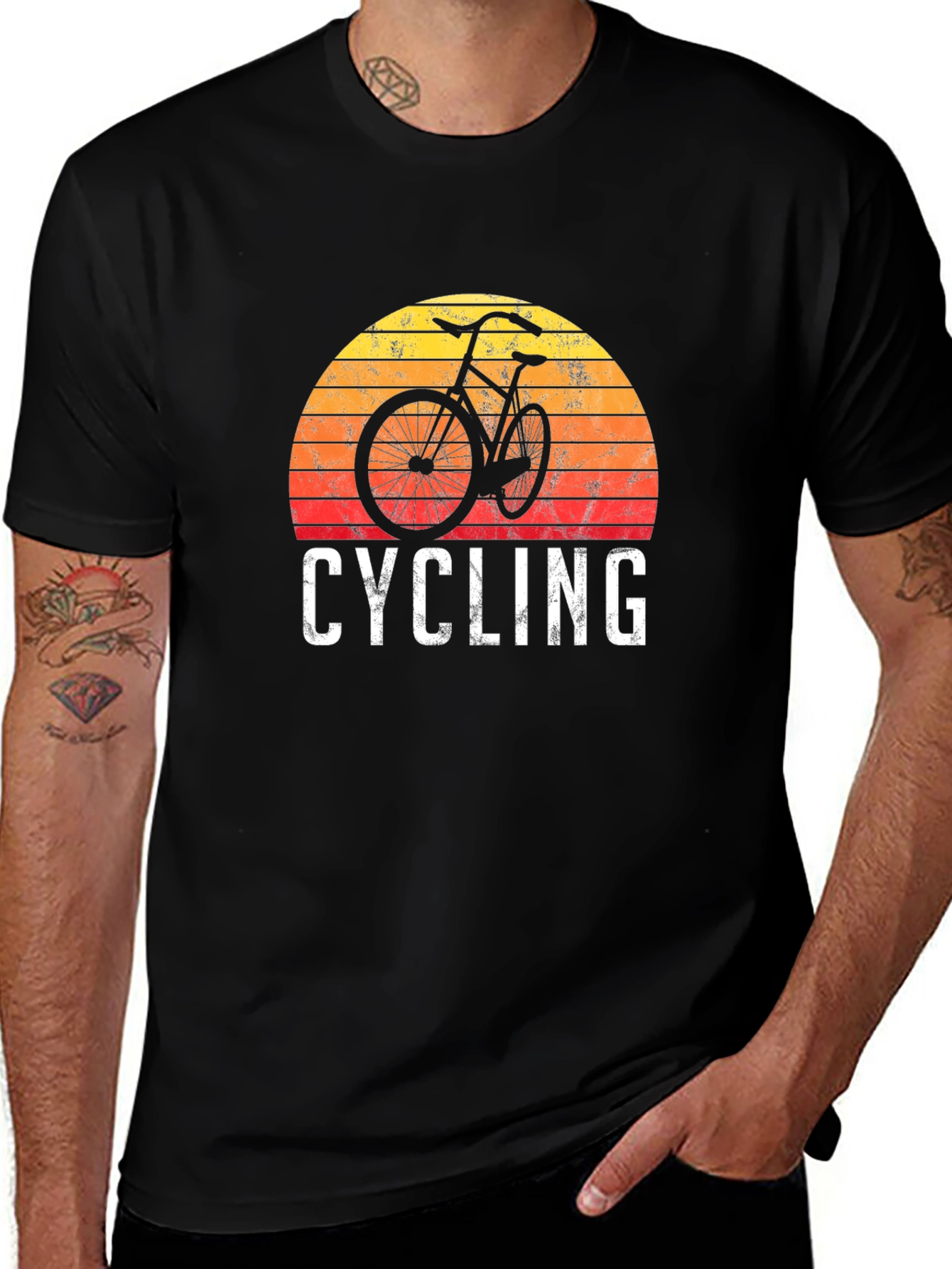 Variant 5 of Cycling Sunset Graphic T-Shirt