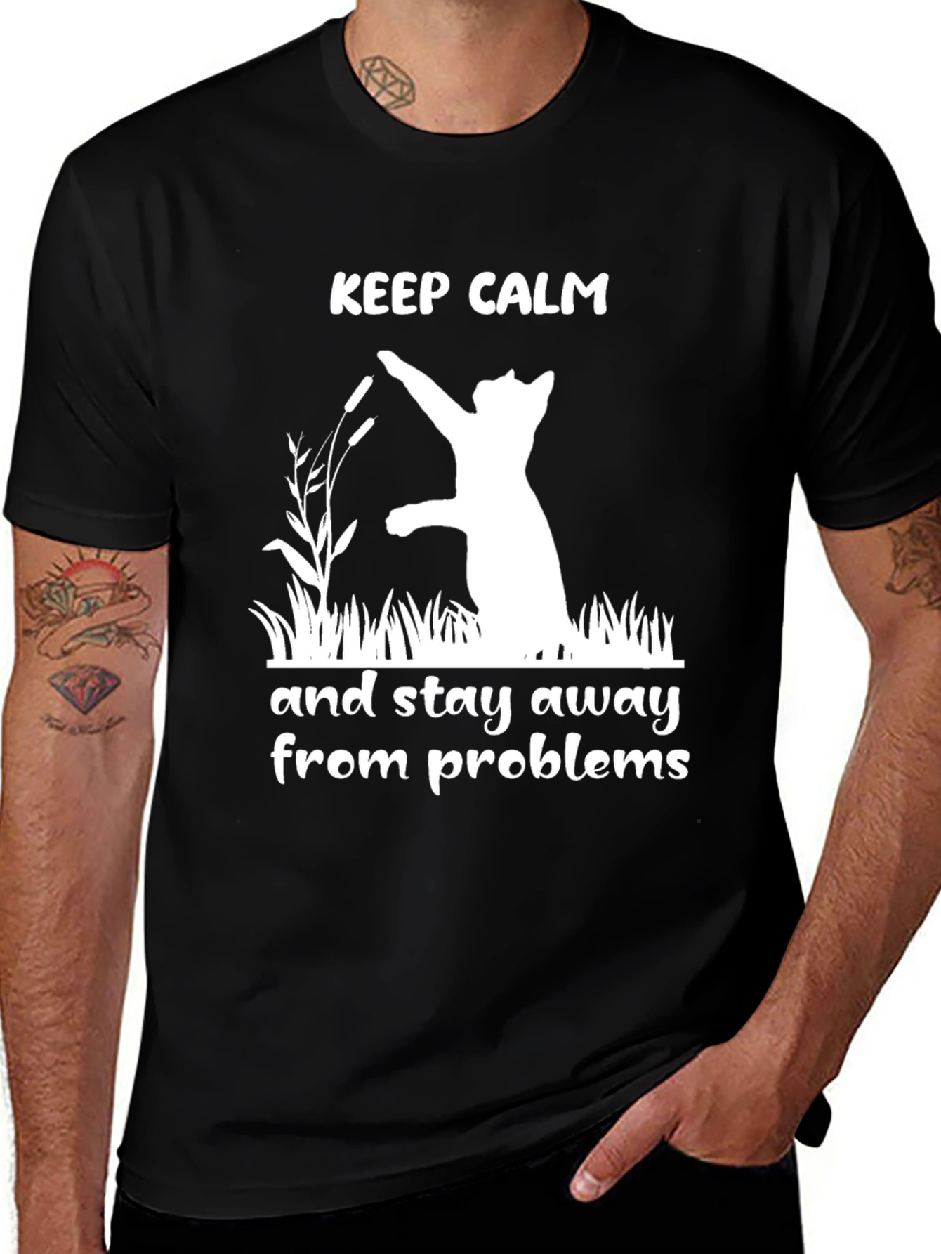 Variant 3 of Keep Calm Cat Graphic Tee