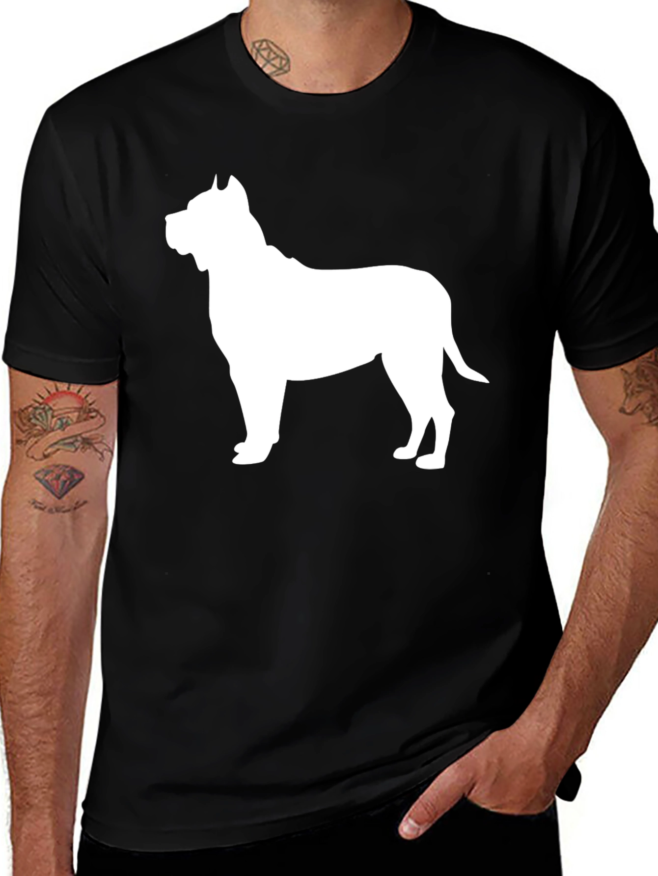 Variant 29 of Black Dog Silhouette Graphic Tee