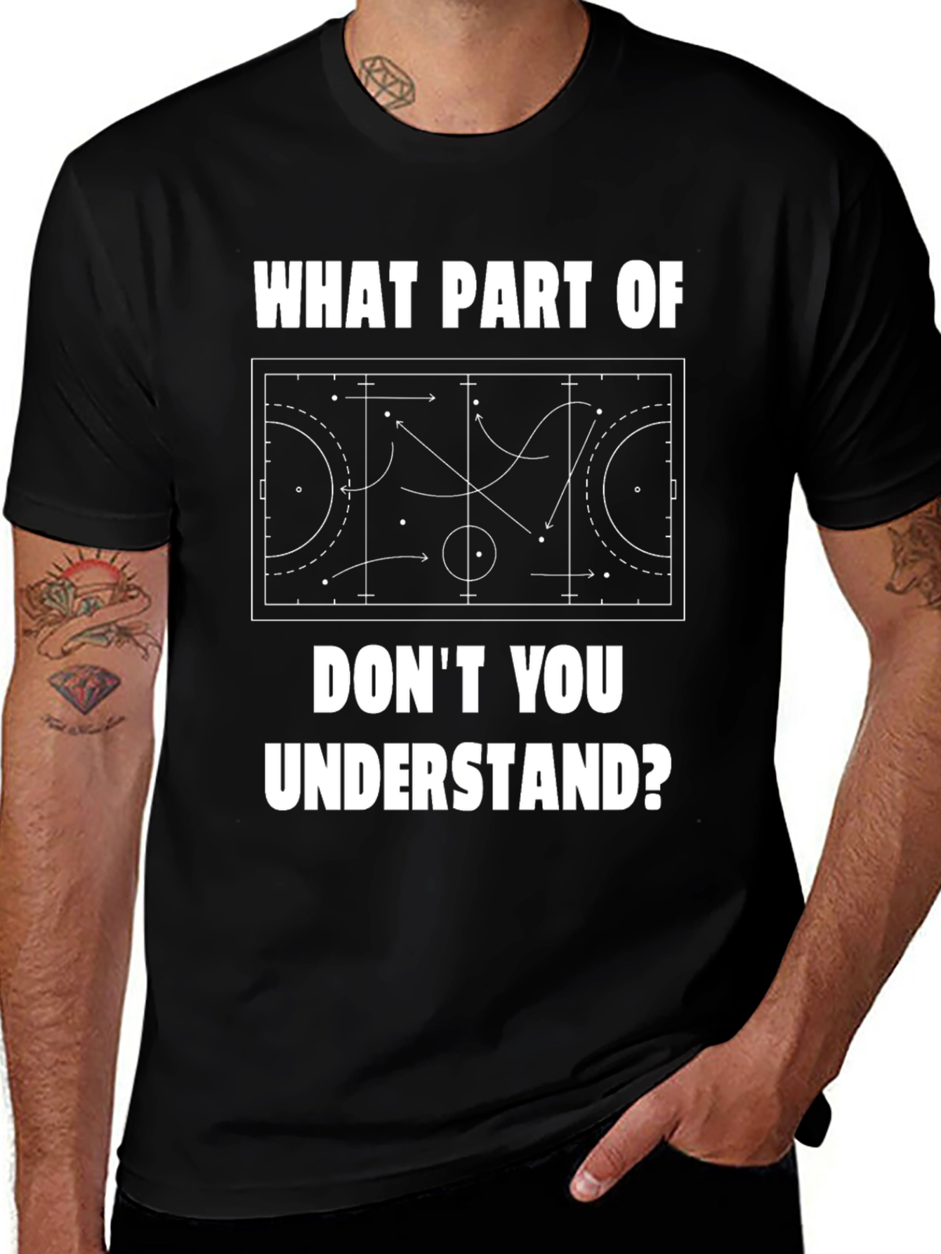 Variant 29 of Hockey Play Diagram T-Shirt - "What Part Don't You Understand?"