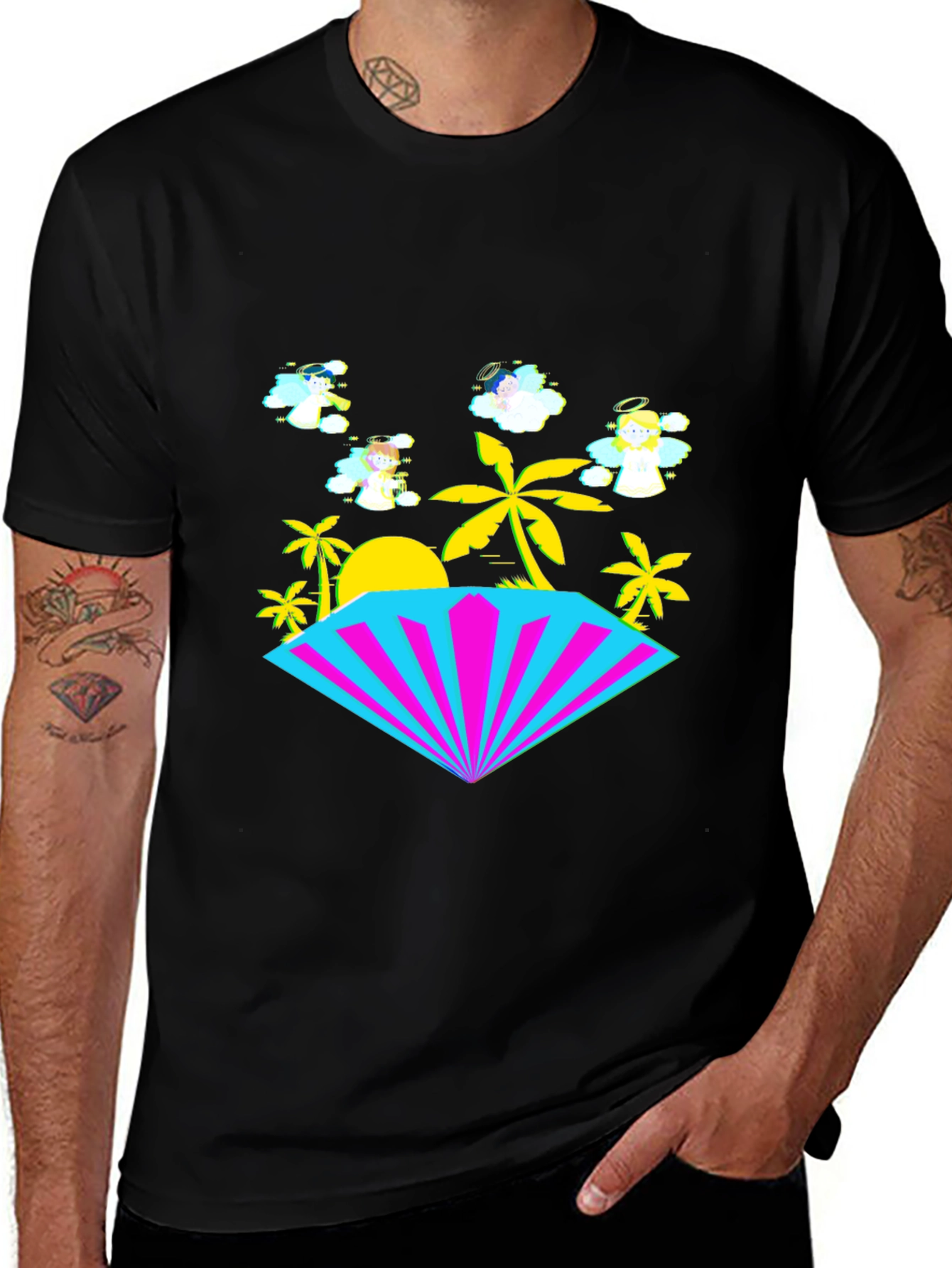 Neon Angels Tee: Beach Vibes T-Shirt