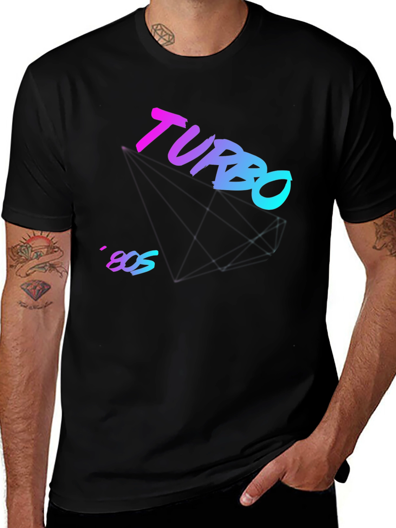 Variant 14 of Turbo '80s Style Graphic Tee - Retro Vibe