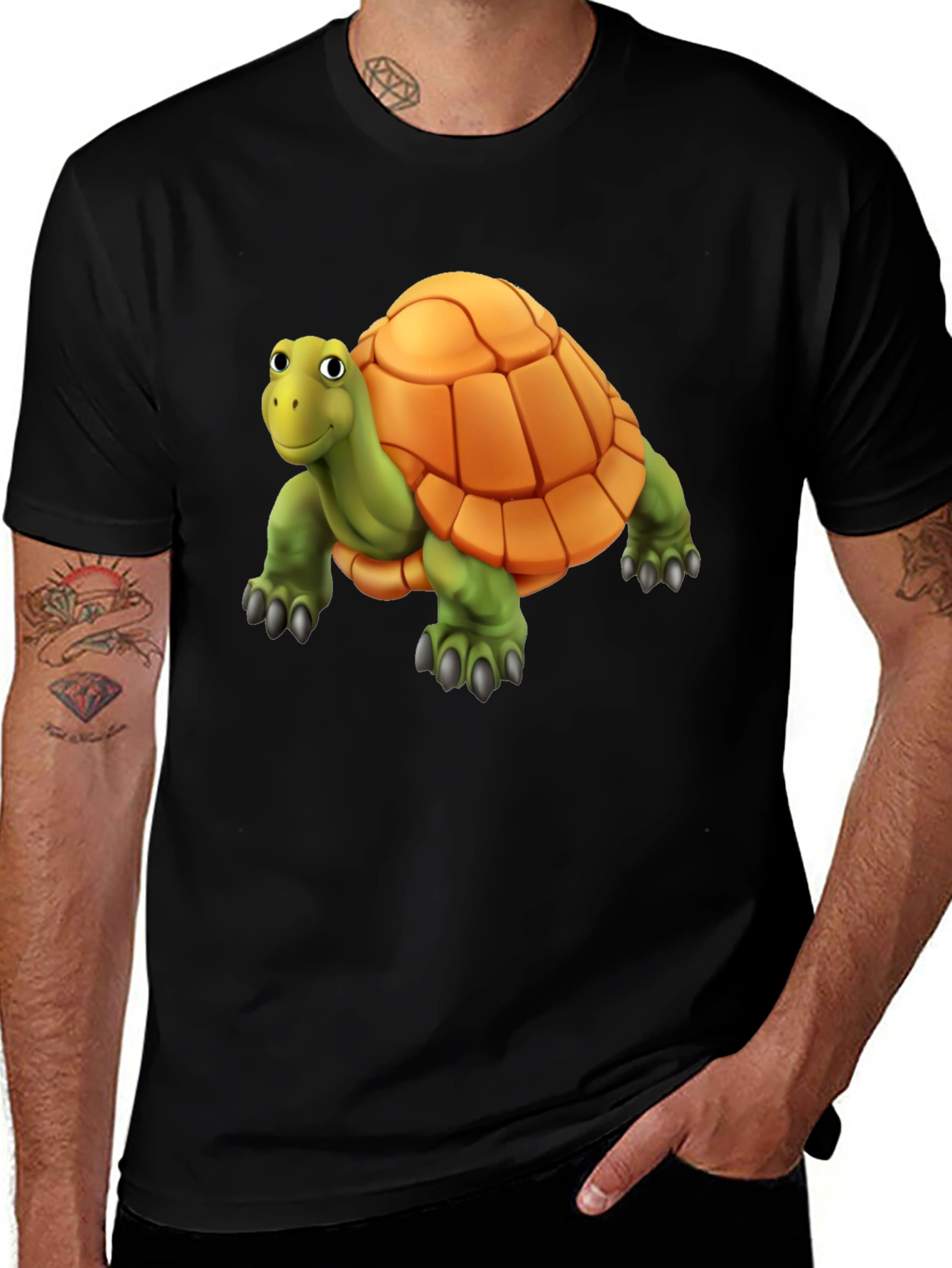 Variant 17 of Cartoon Turtle Graphic T-Shirt