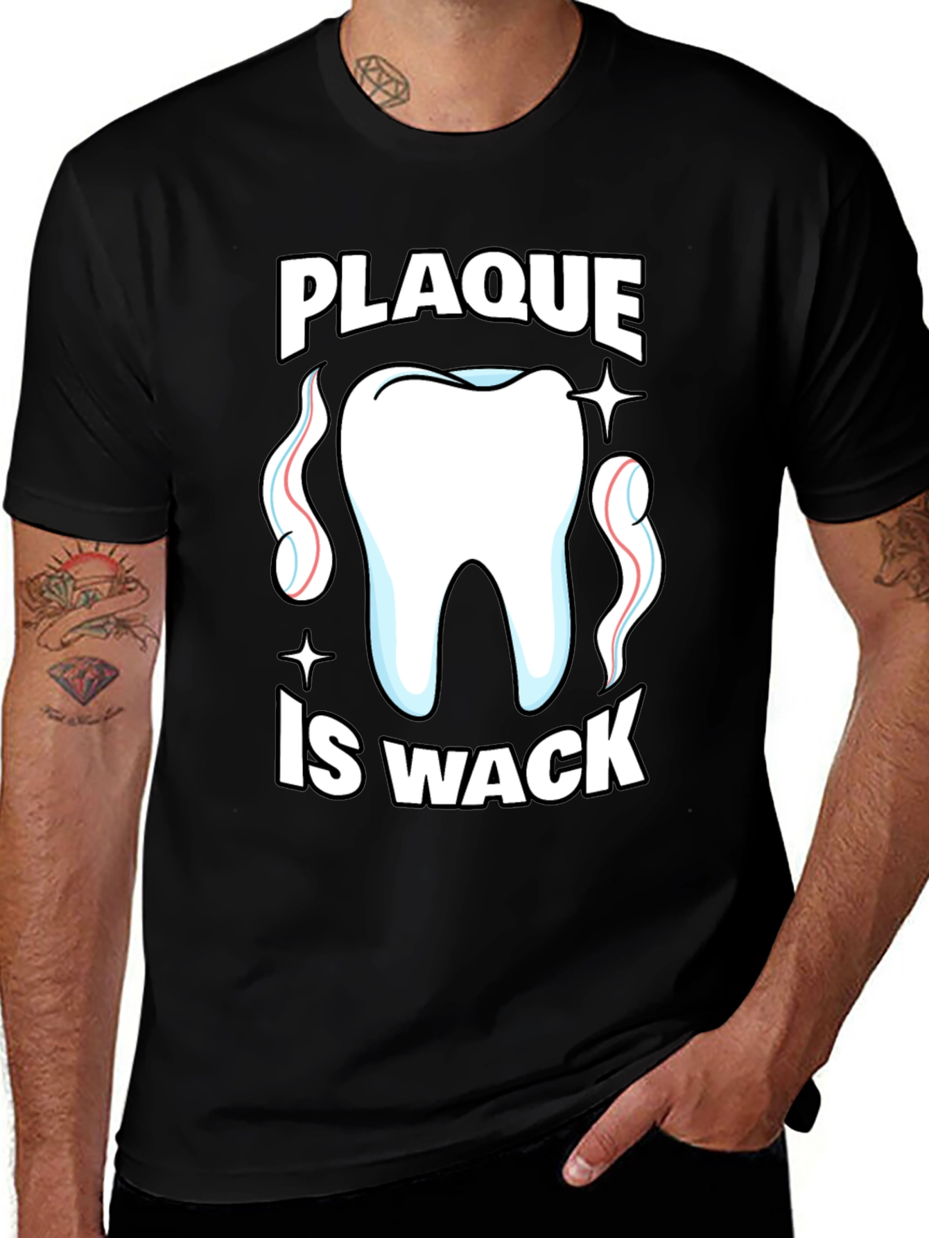 Variant 27 of Plaque Is Wack Funny Dental T-Shirt