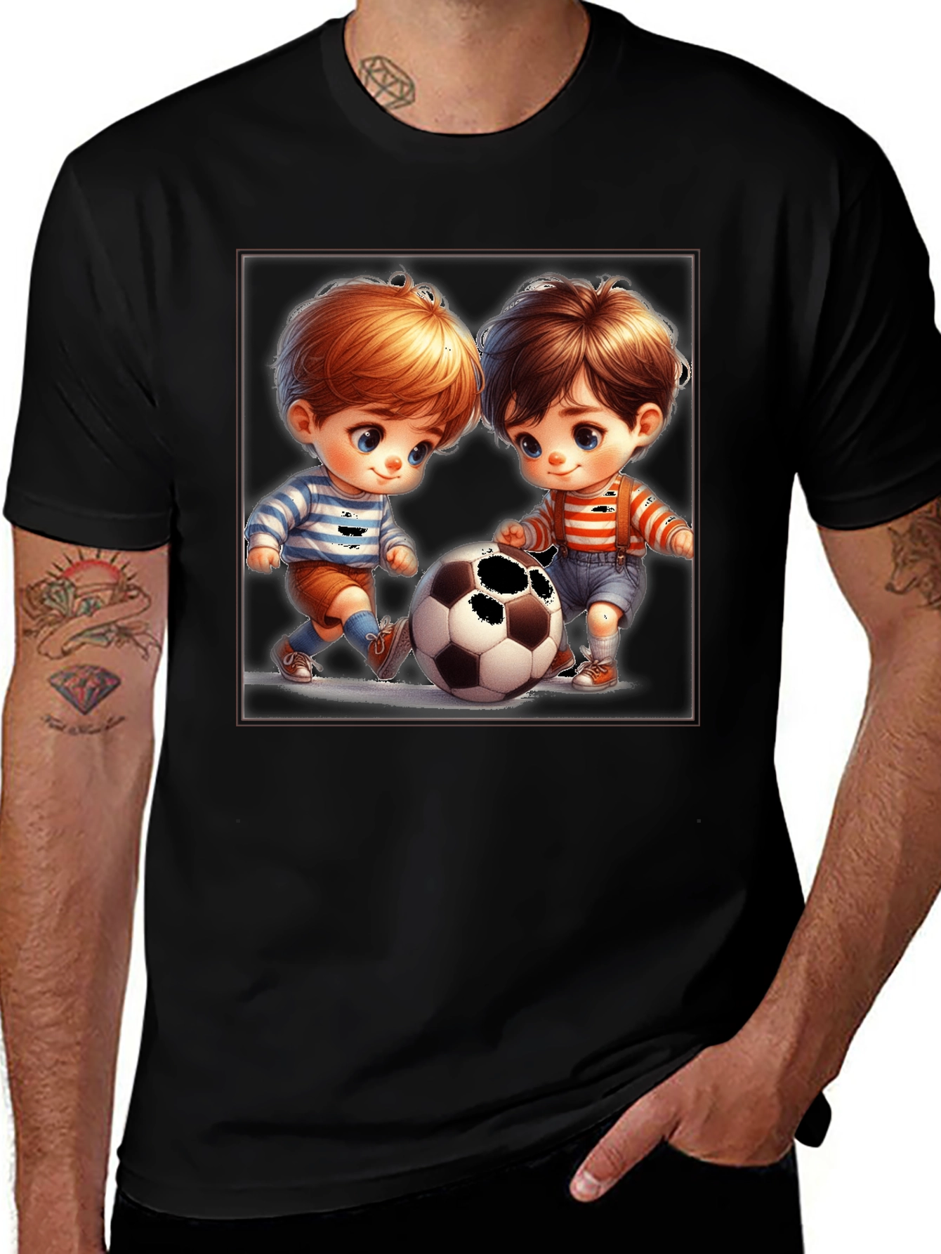 Variant 19 of Cute Cartoon Kids Soccer T-Shirt
