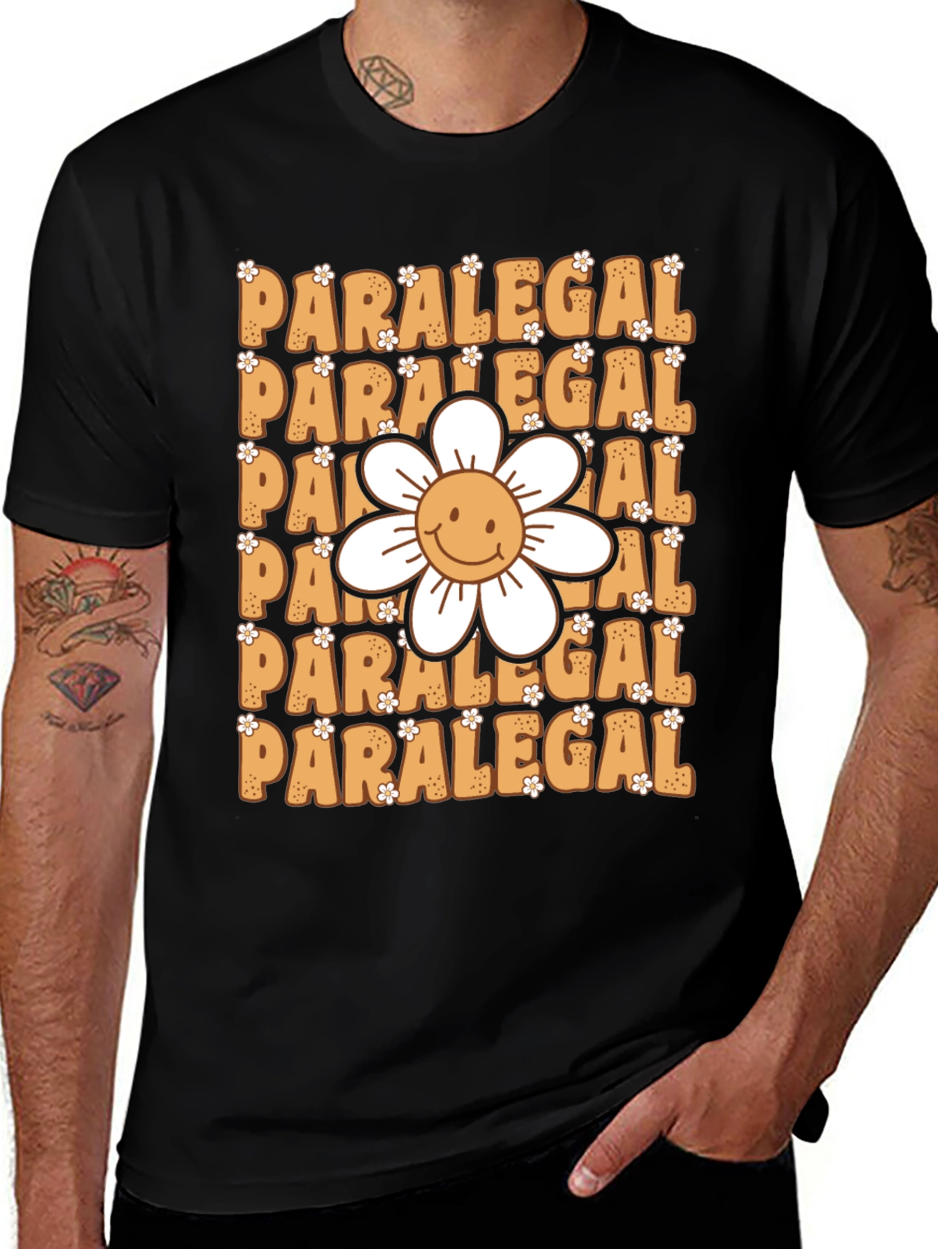 Variant 20 of Paralegal Flower Graphic Tee - Cute and Comfy