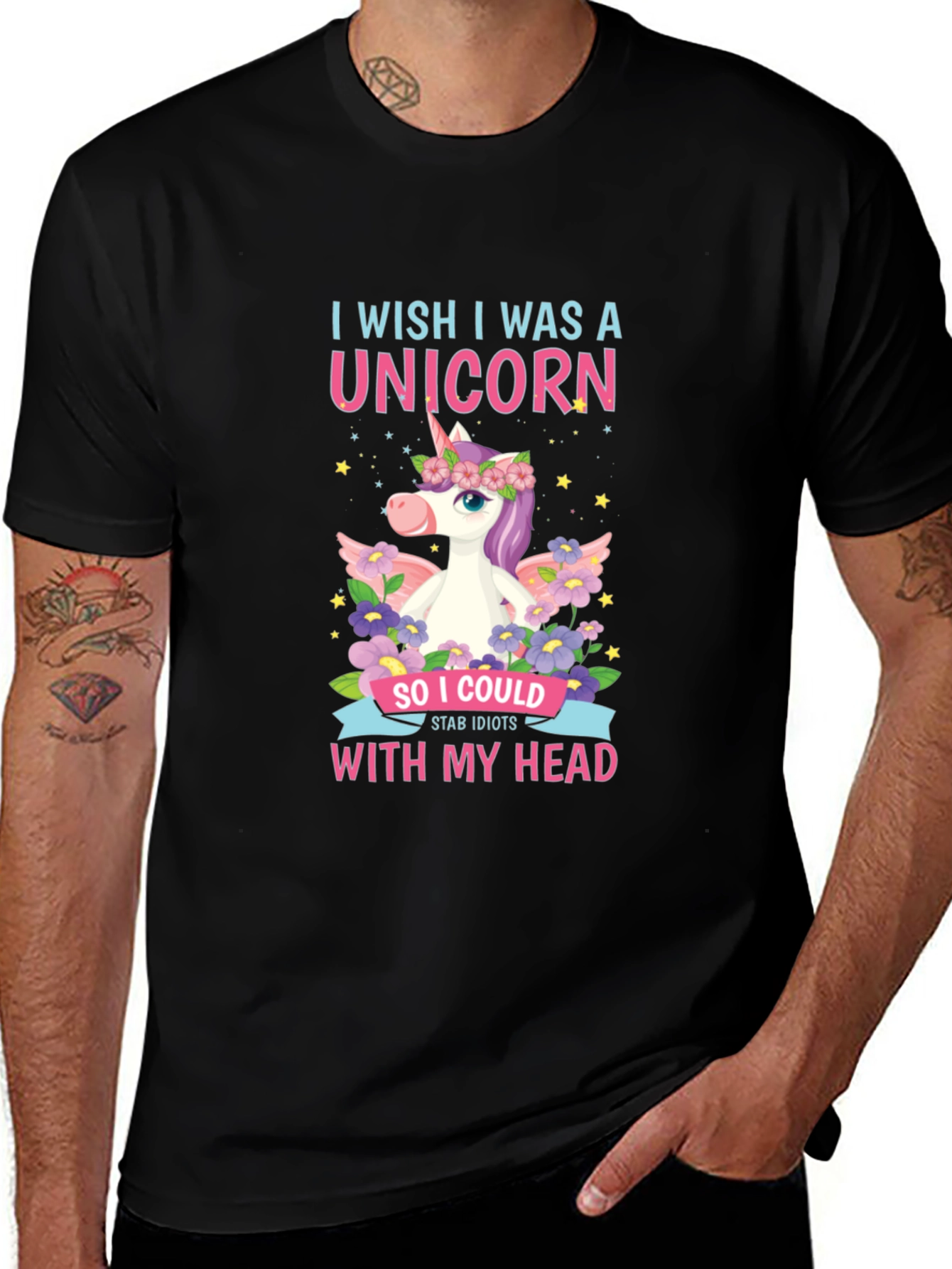 Variant 28 of Unicorn Humor Graphic T-Shirt