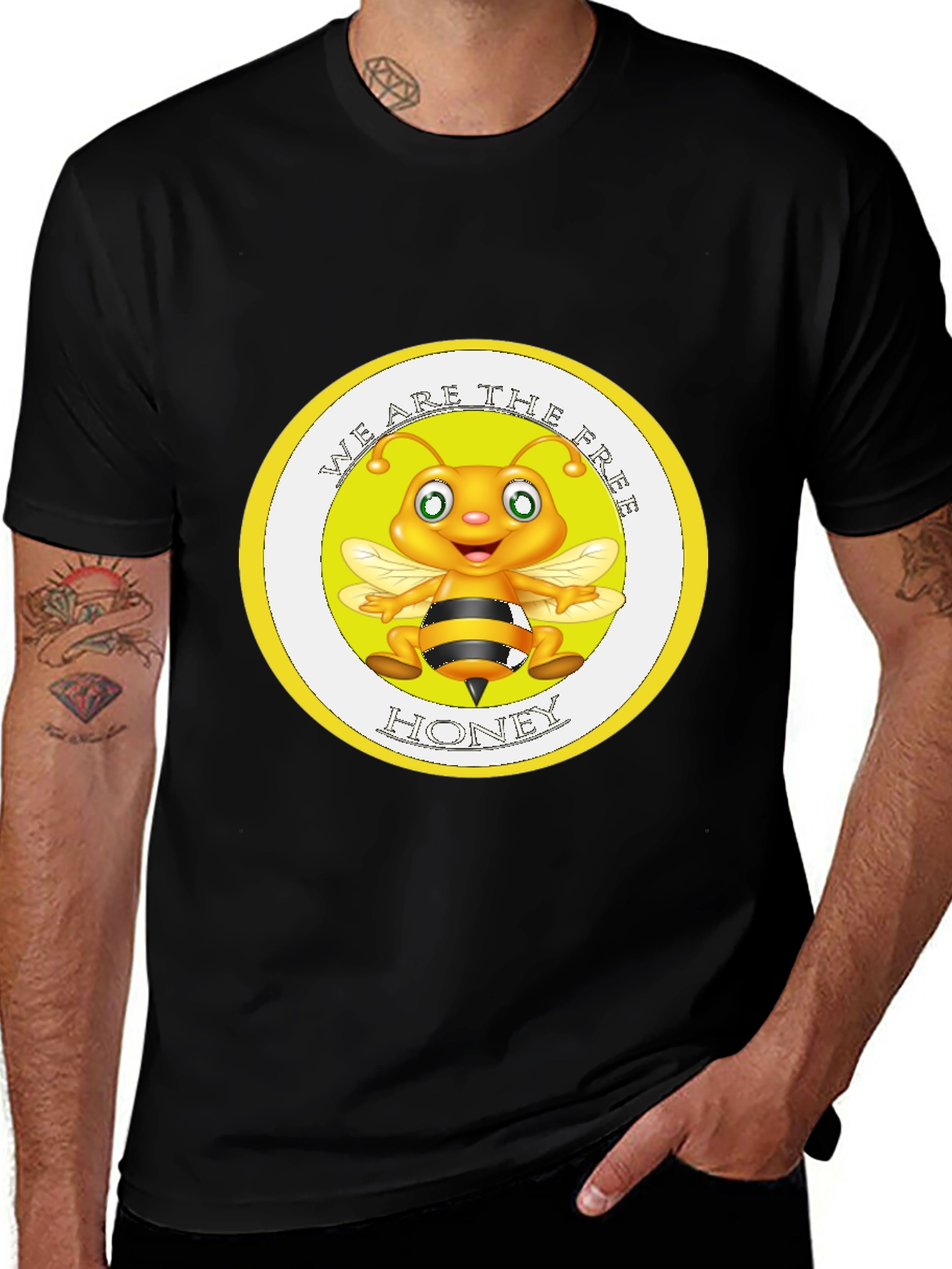 Variant 5 of Free Honey Bee Graphic T-Shirt