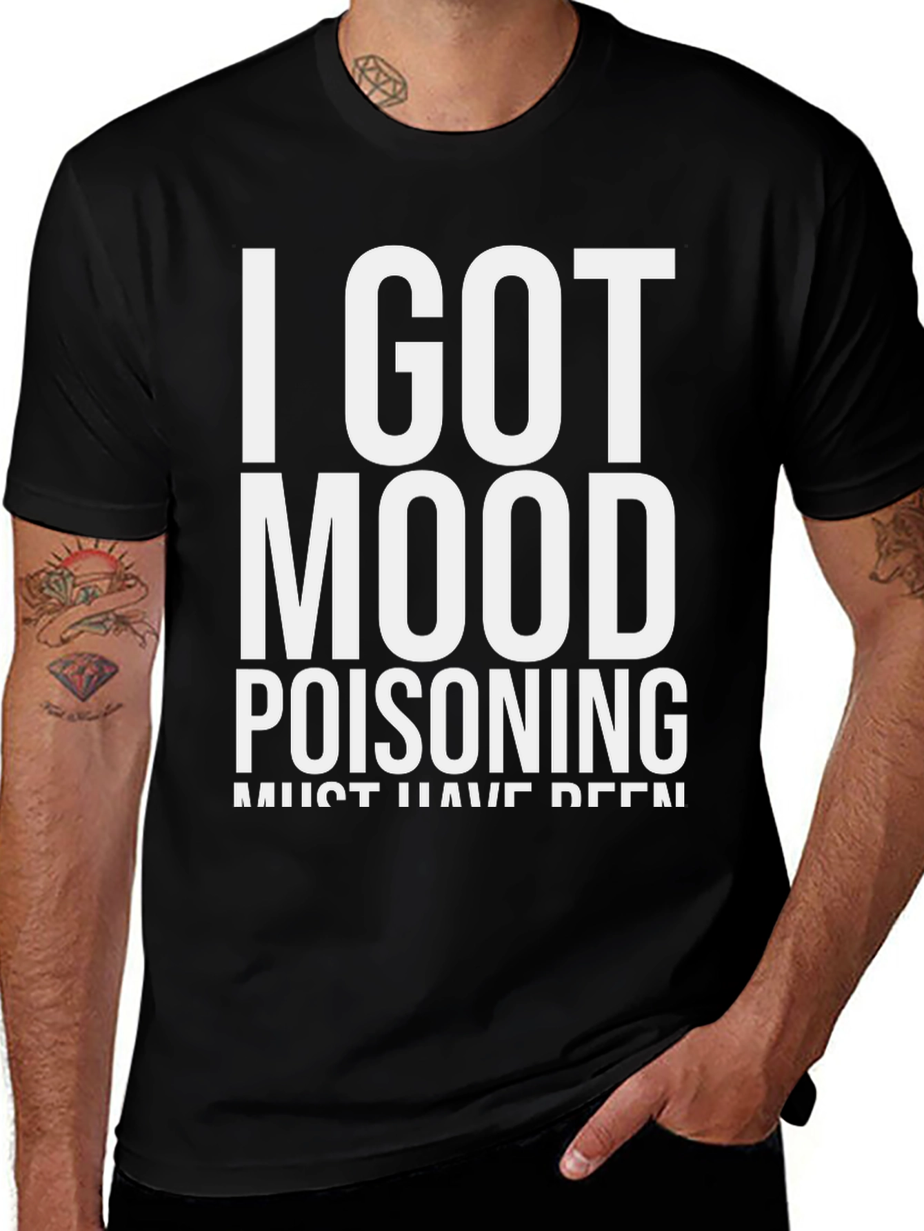 Variant 27 of Mood Poisoning Graphic T-Shirt - Men's Black Tee