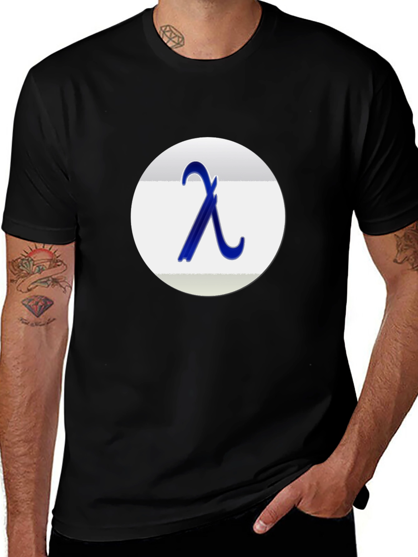 Lambda Symbol T-Shirt - Minimalist Style