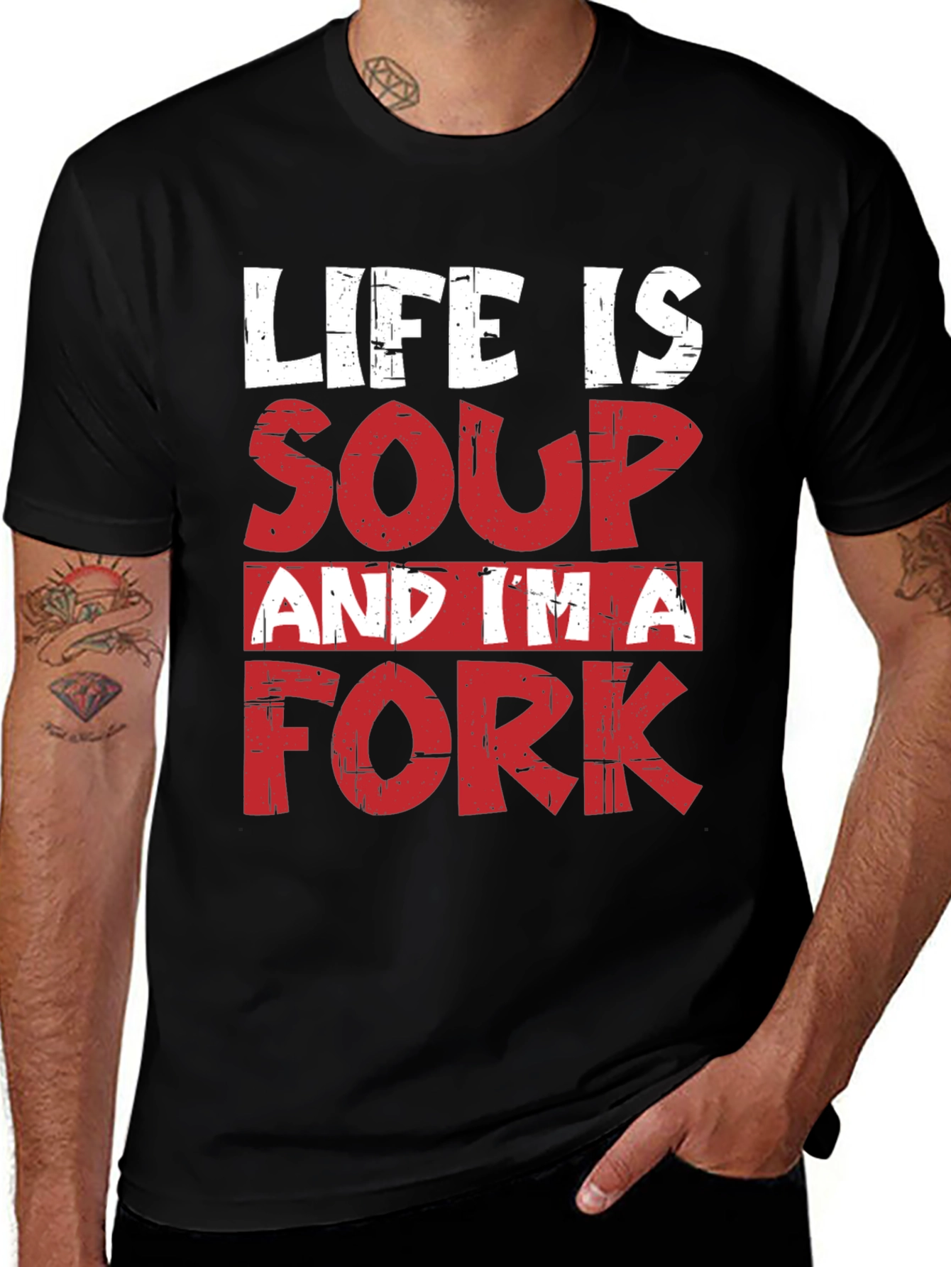 Variant 3 of Life Is Soup I'm A Fork Graphic T-Shirt