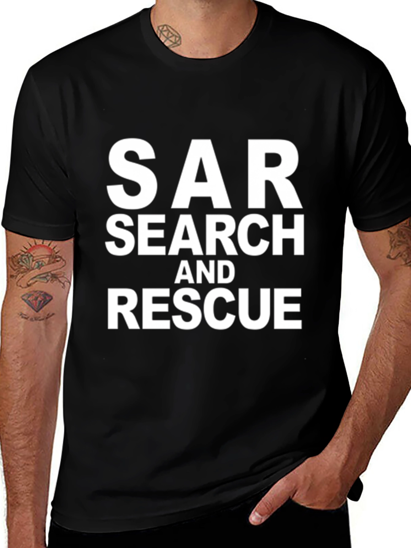 SAR Search and Rescue Crewneck T-Shirt