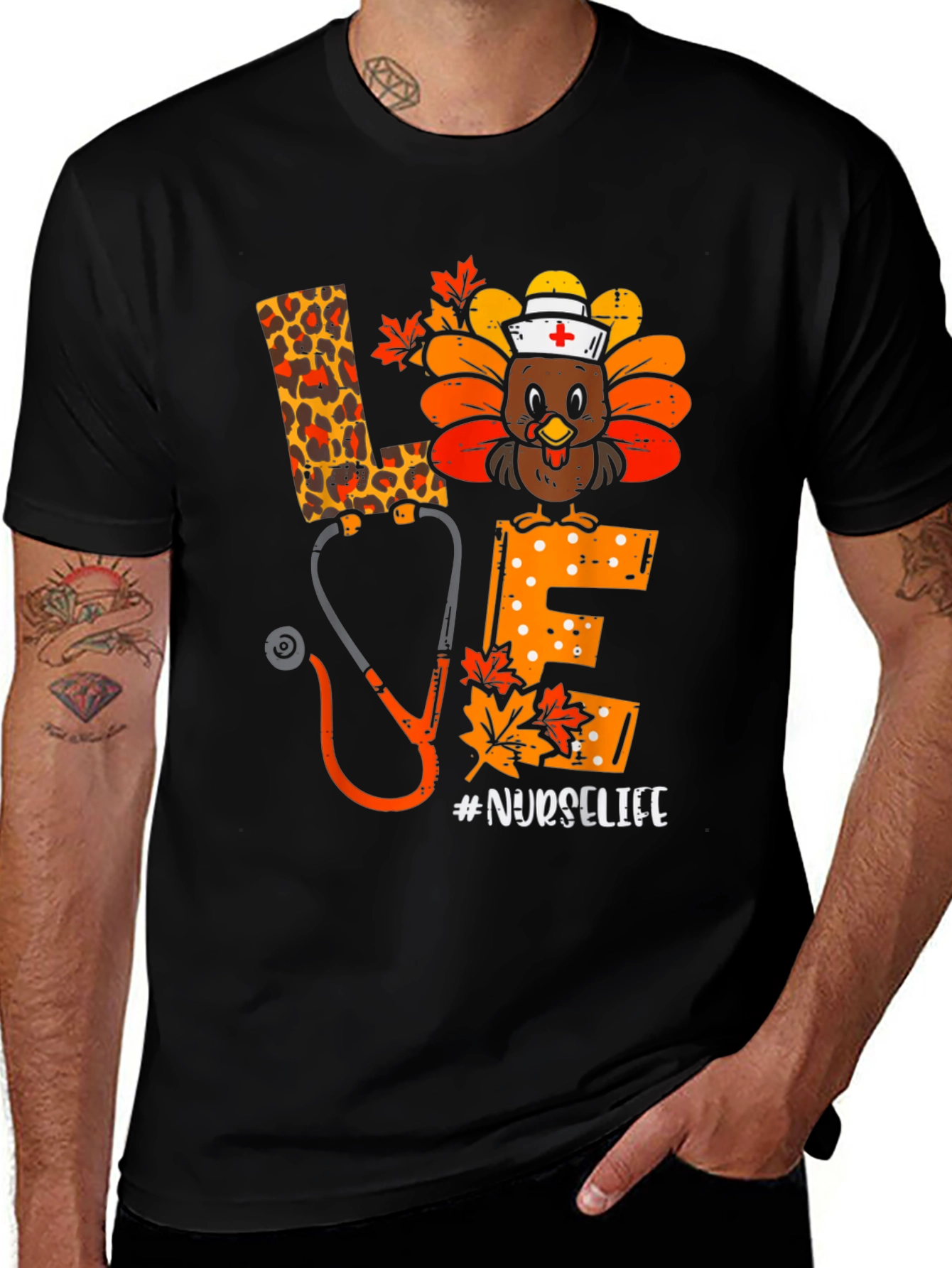 Nurse Life Thanksgiving Turkey T-Shirt