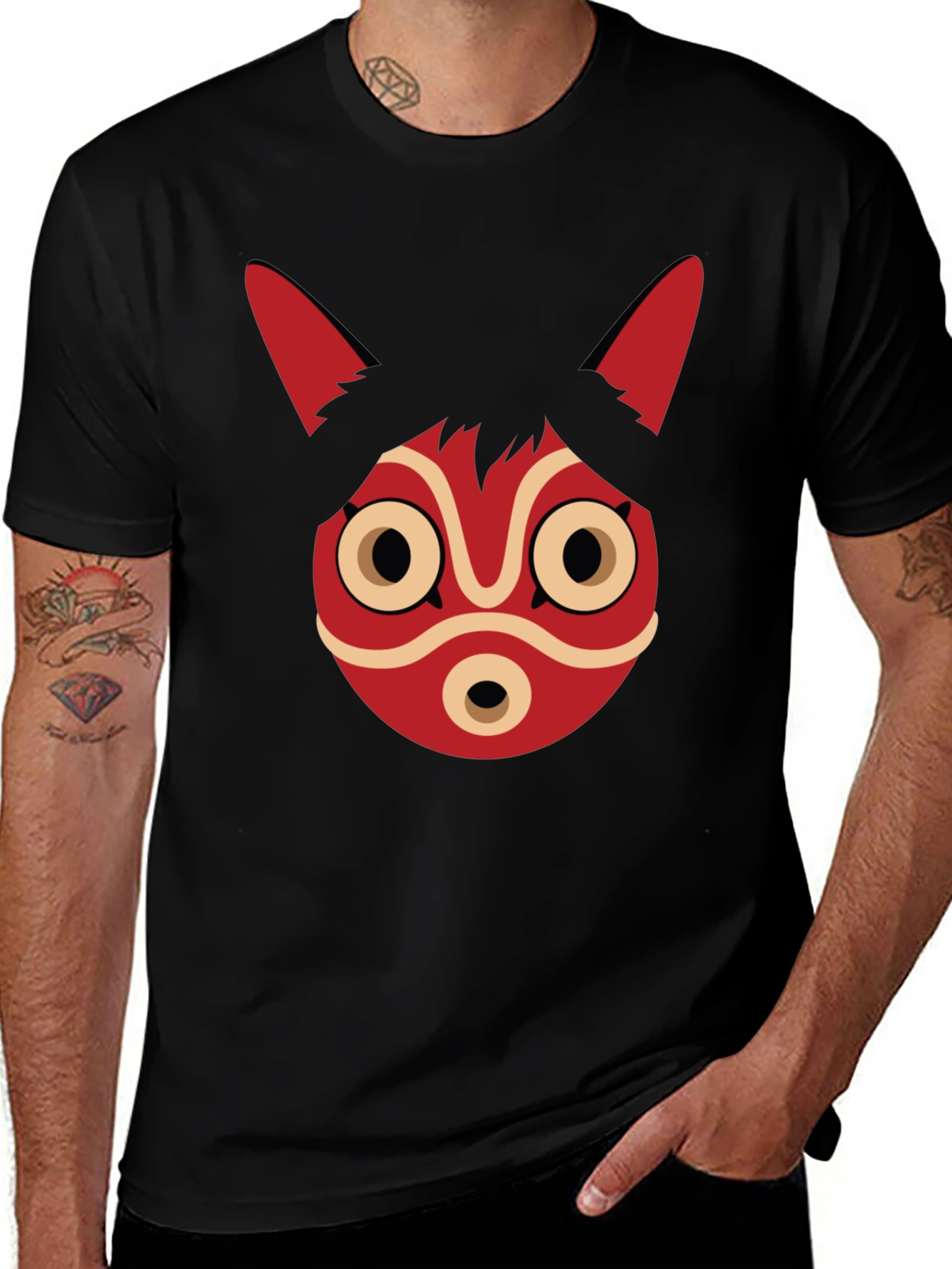 Variant 21 of Mononoke Mask Graphic Tee - Anime Inspired