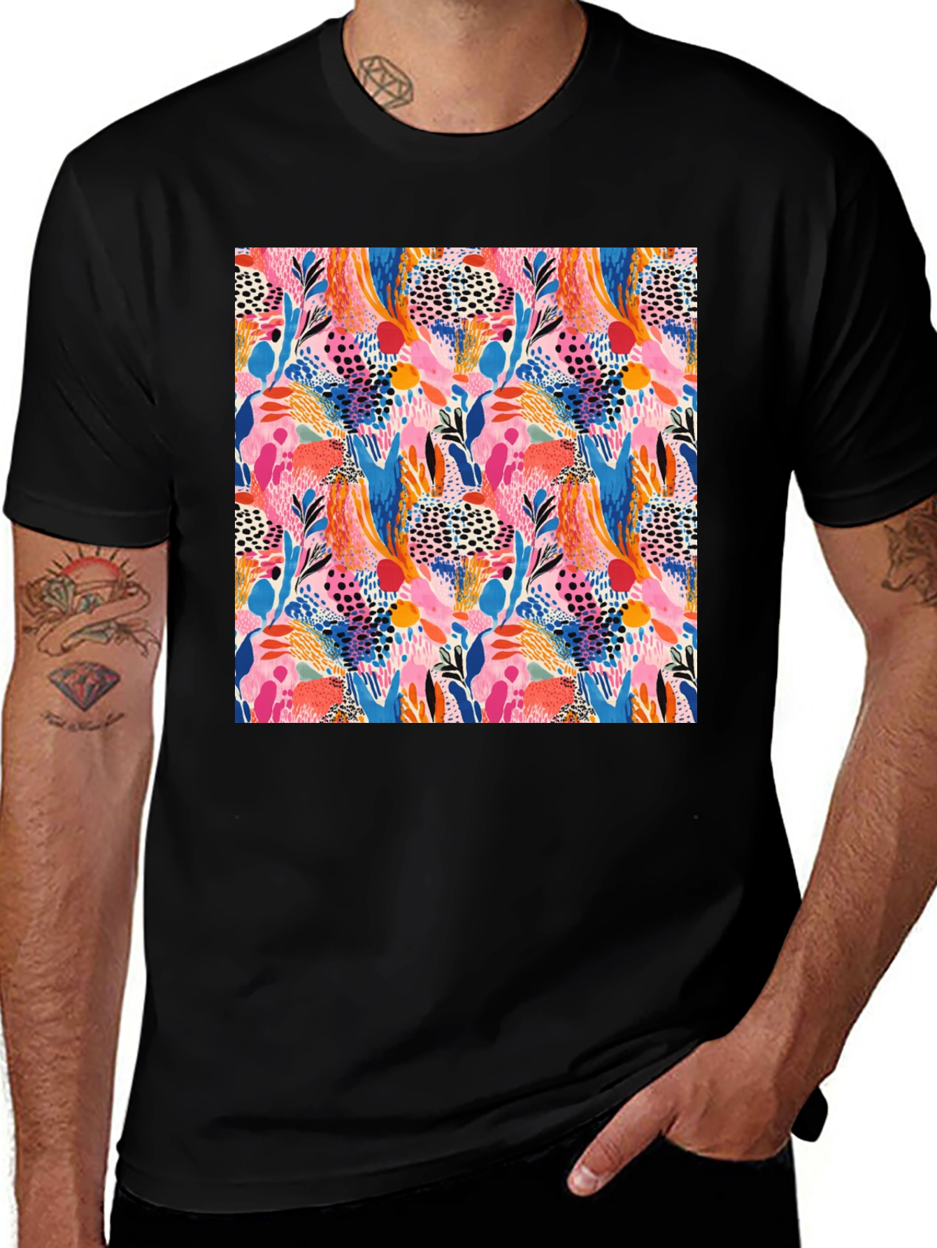 Variant 22 of Abstract Art Black T-Shirt