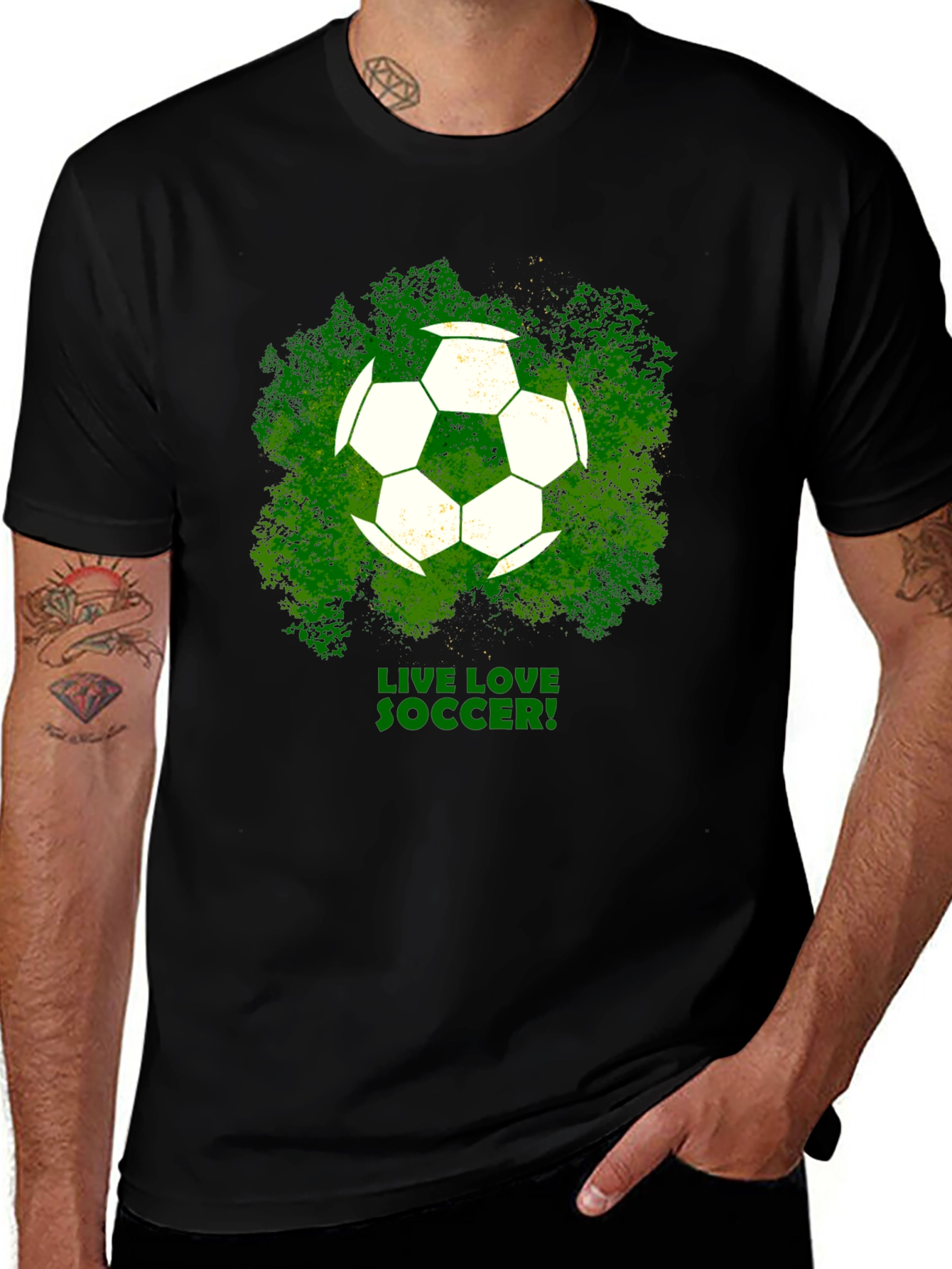 Variant 28 of Live Love Soccer Graphic T-Shirt