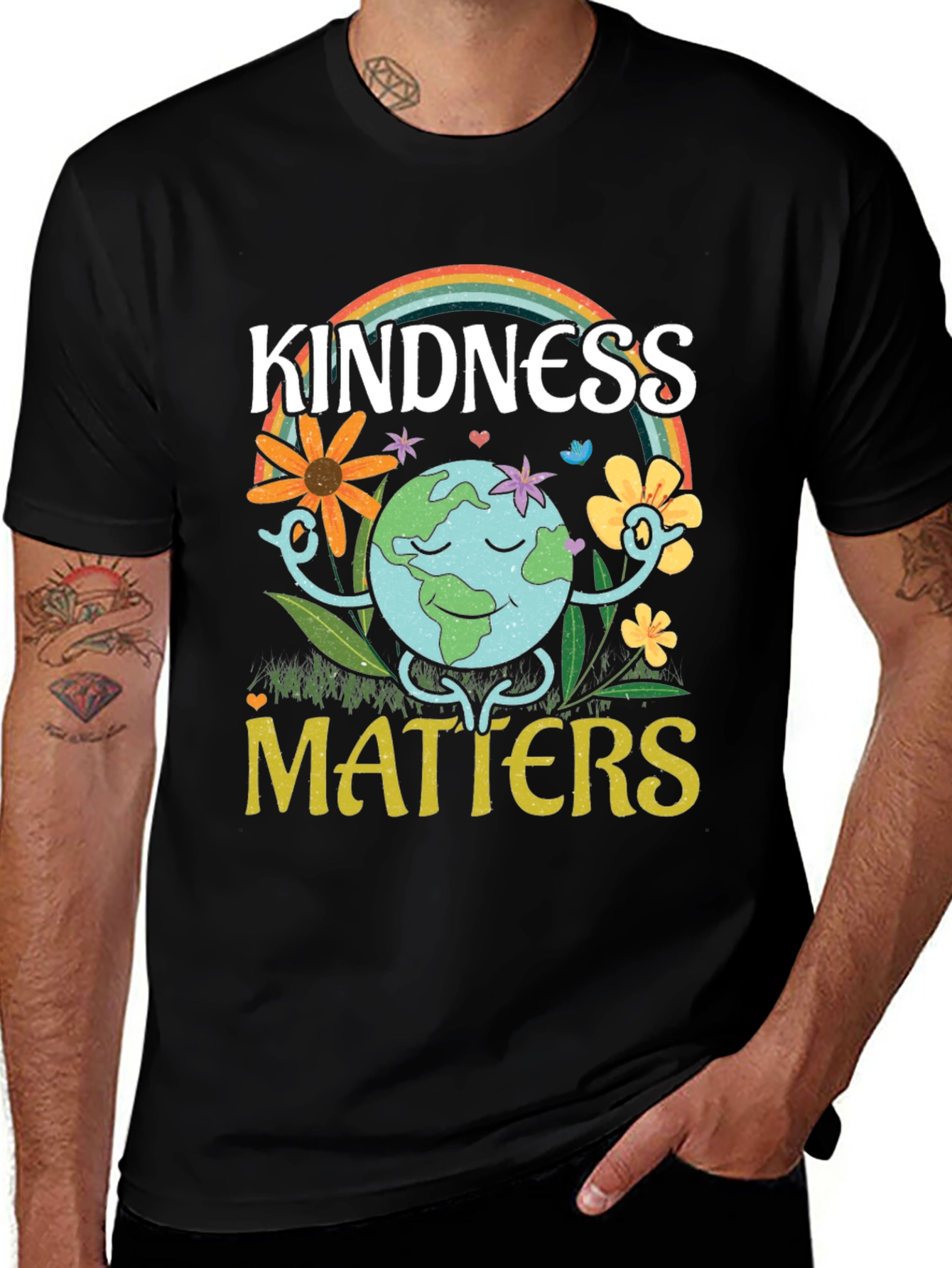 Variant 29 of Kindness Matters Graphic T-Shirt Earth Day Tee