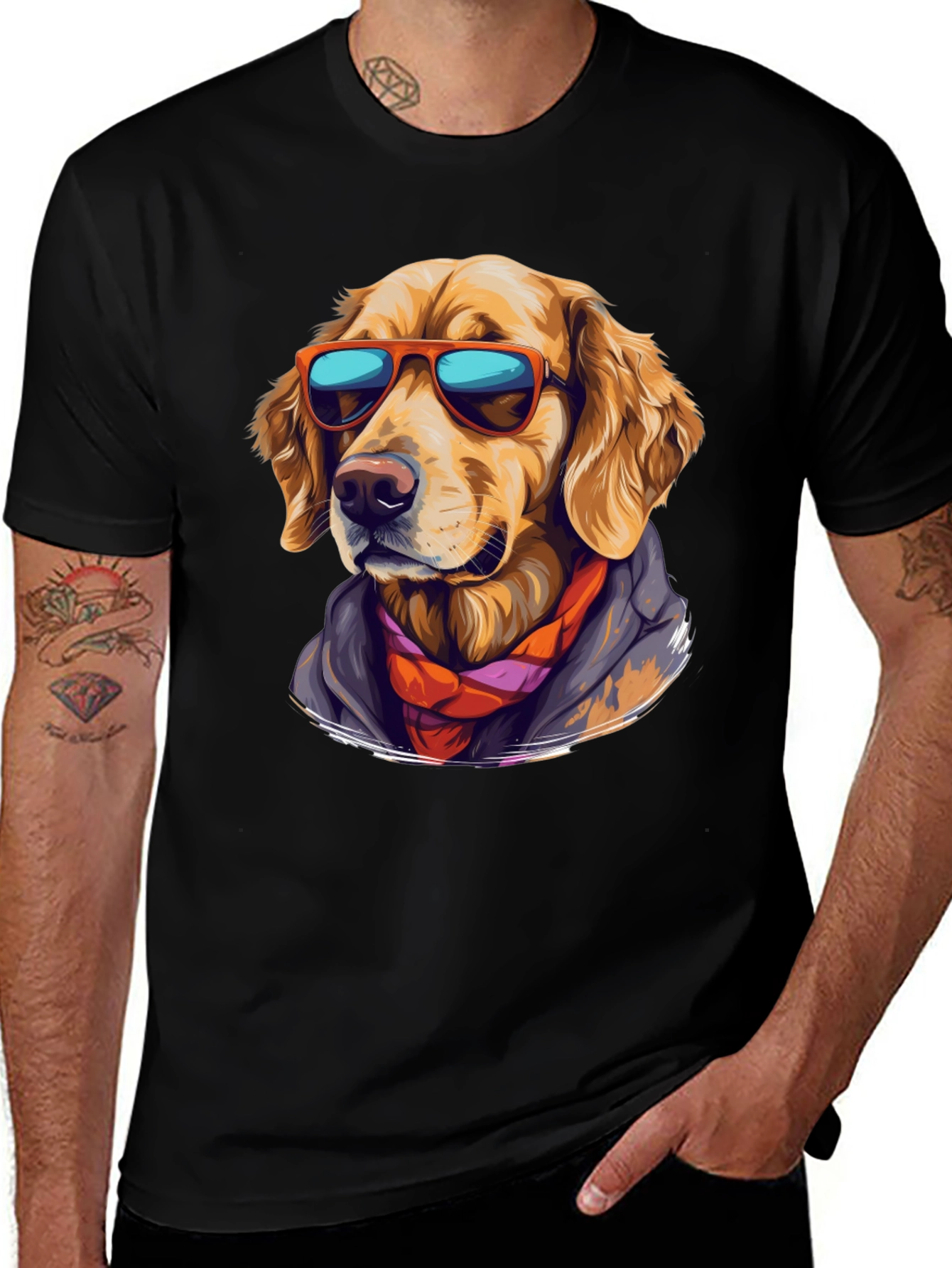 Variant 19 of Cool Dog Graphic T-Shirt - Stylish Canine Design