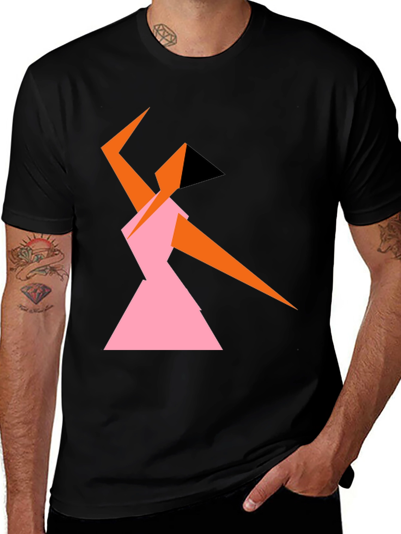 Variant 4 of Abstract Geometric Dancer Graphic Tee