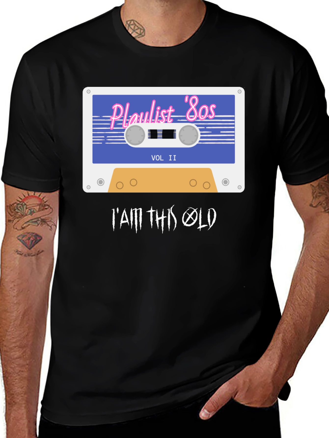 Variant 13 of 'Playlist 80s' Cassette Tape Graphic T-Shirt