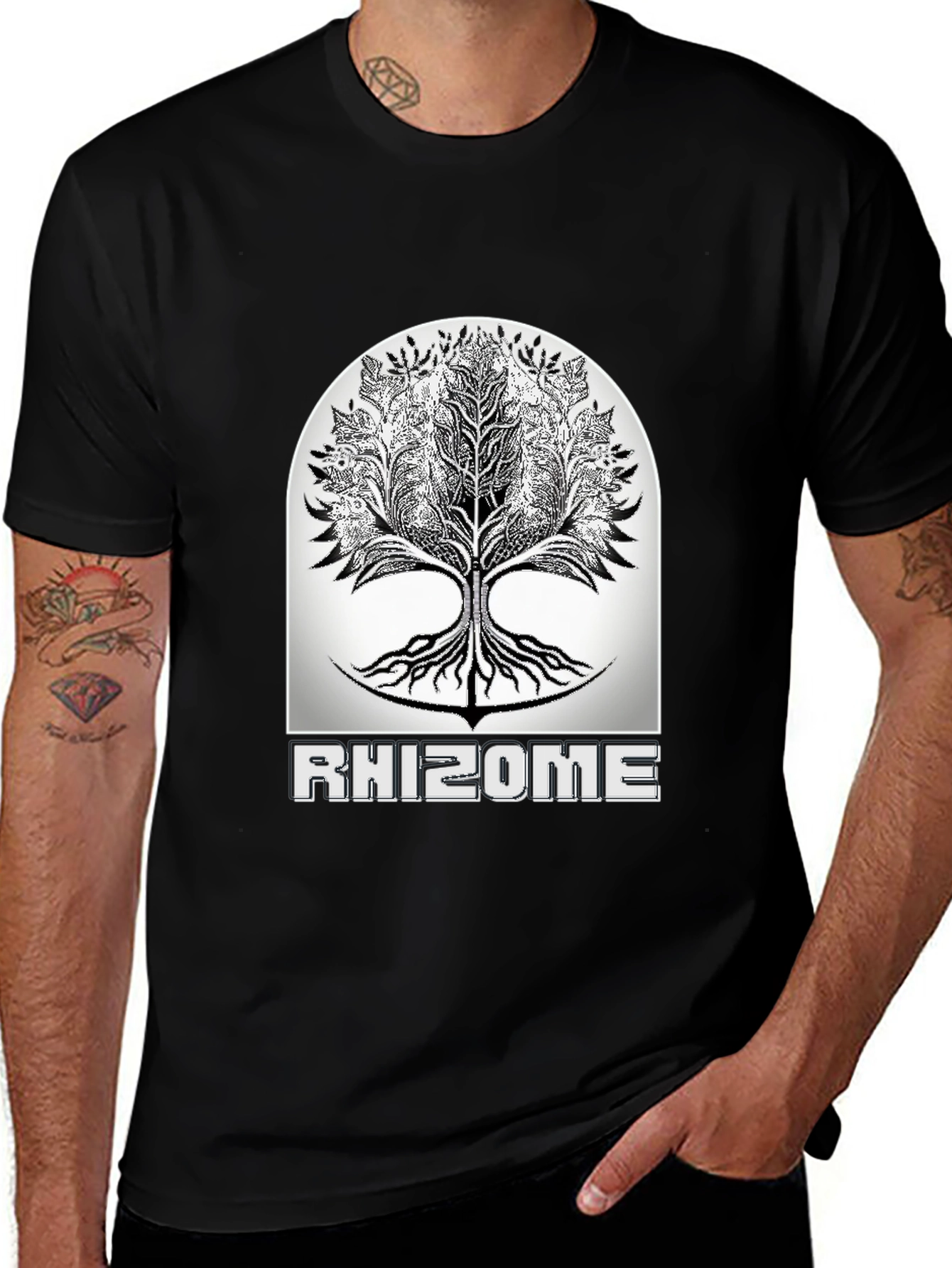 Variant 8 of Rhizome Tree Graphic T-Shirt