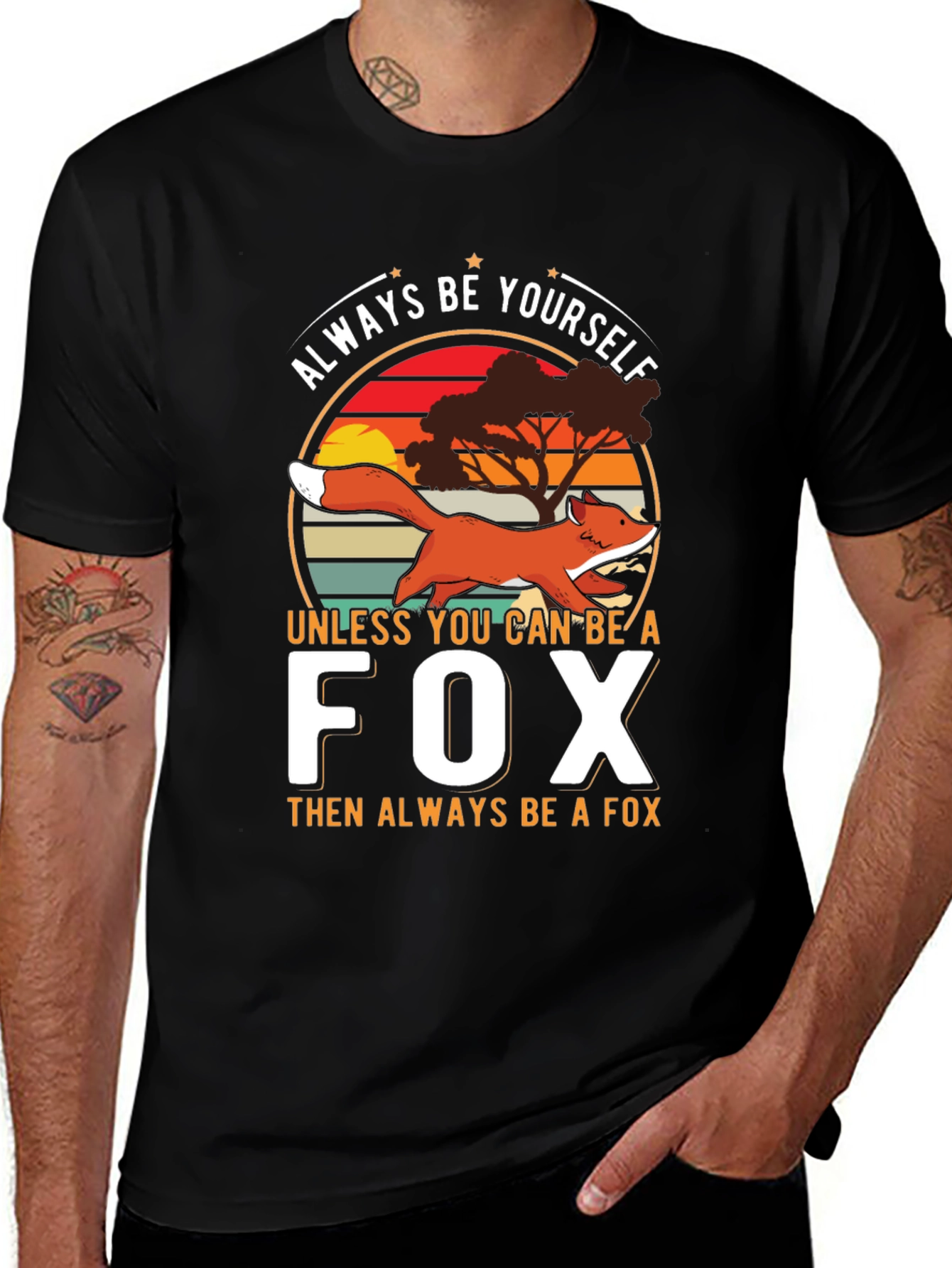 Black Always Be Yourself Unless You Can Be A Fox T-Shirt main image