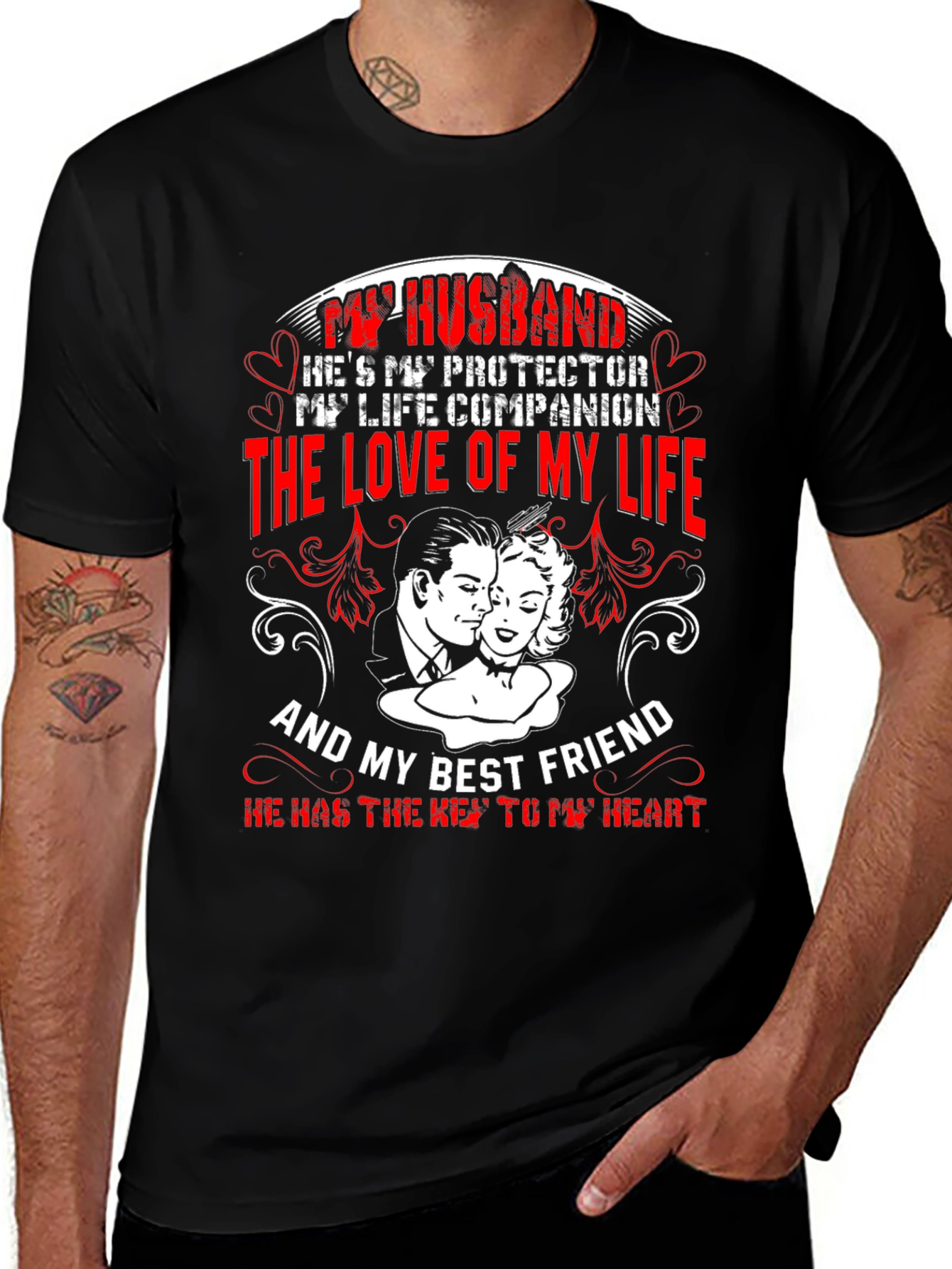 Variant 28 of Husband Protector Love of My Life T-Shirt
