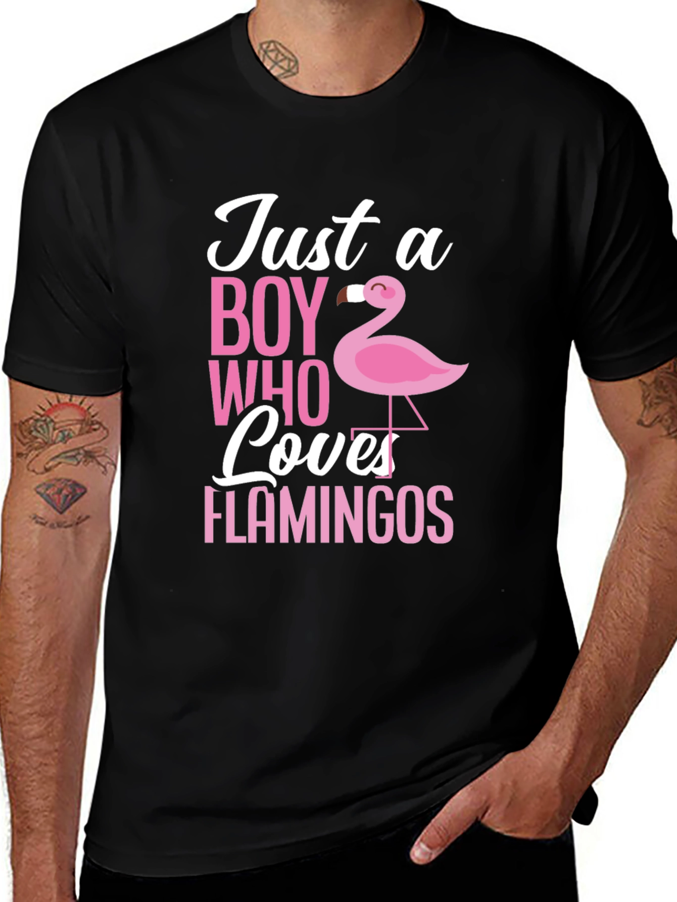 Variant 25 of Just a Boy Who Loves Flamingos T-Shirt