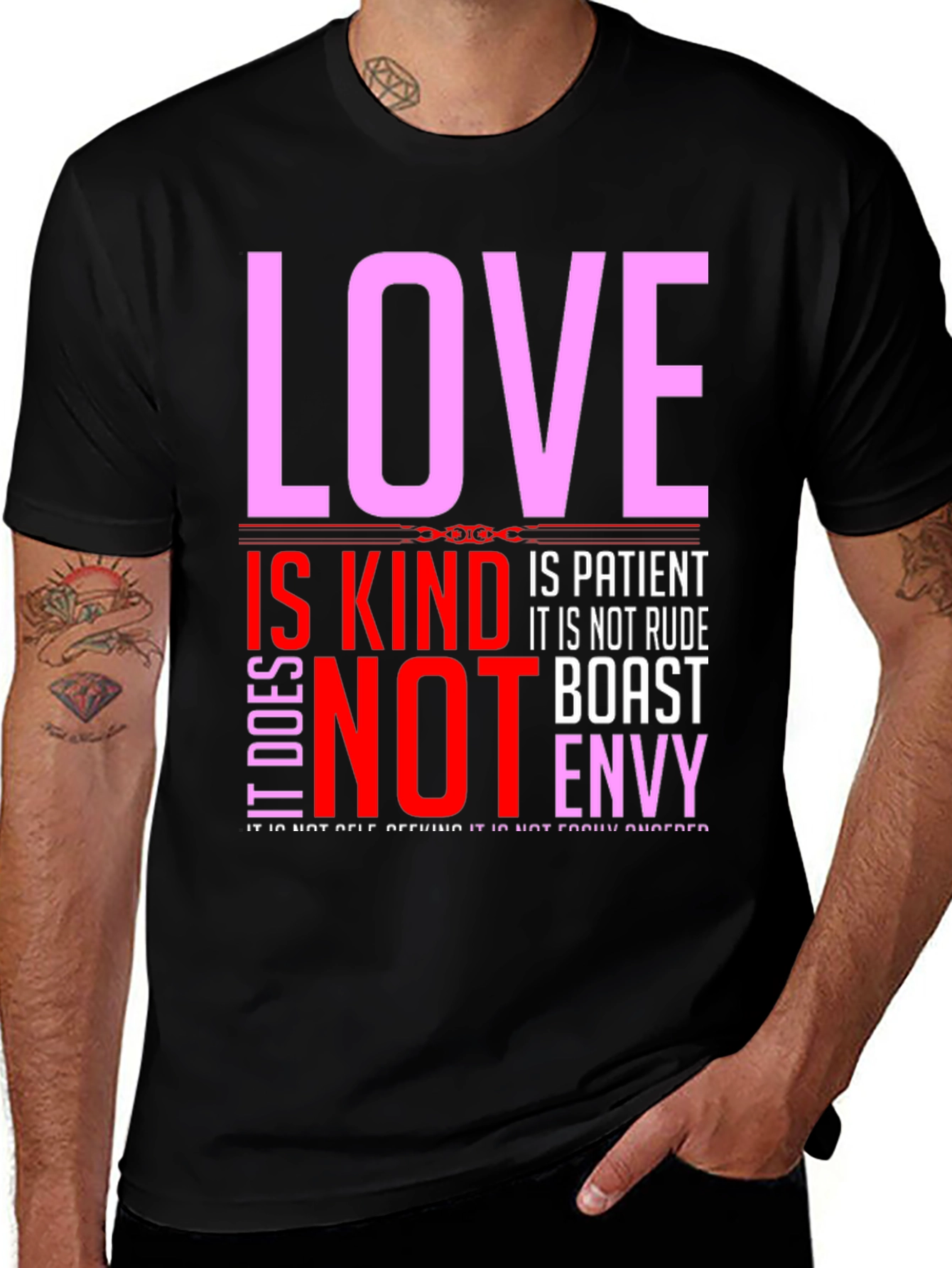 Variant 11 of Love is Kind T-Shirt - Inspirational Graphic Tee