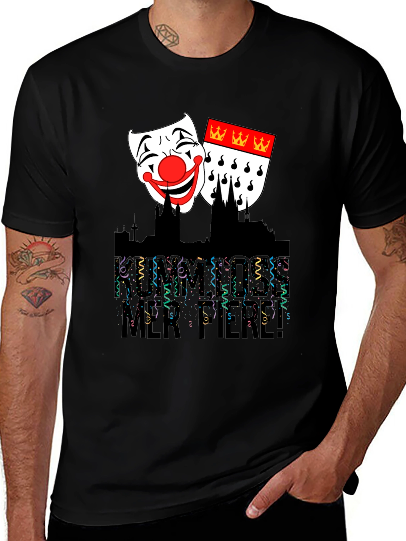 Cologne Carnival T-Shirt - "Mer fiere!" Design