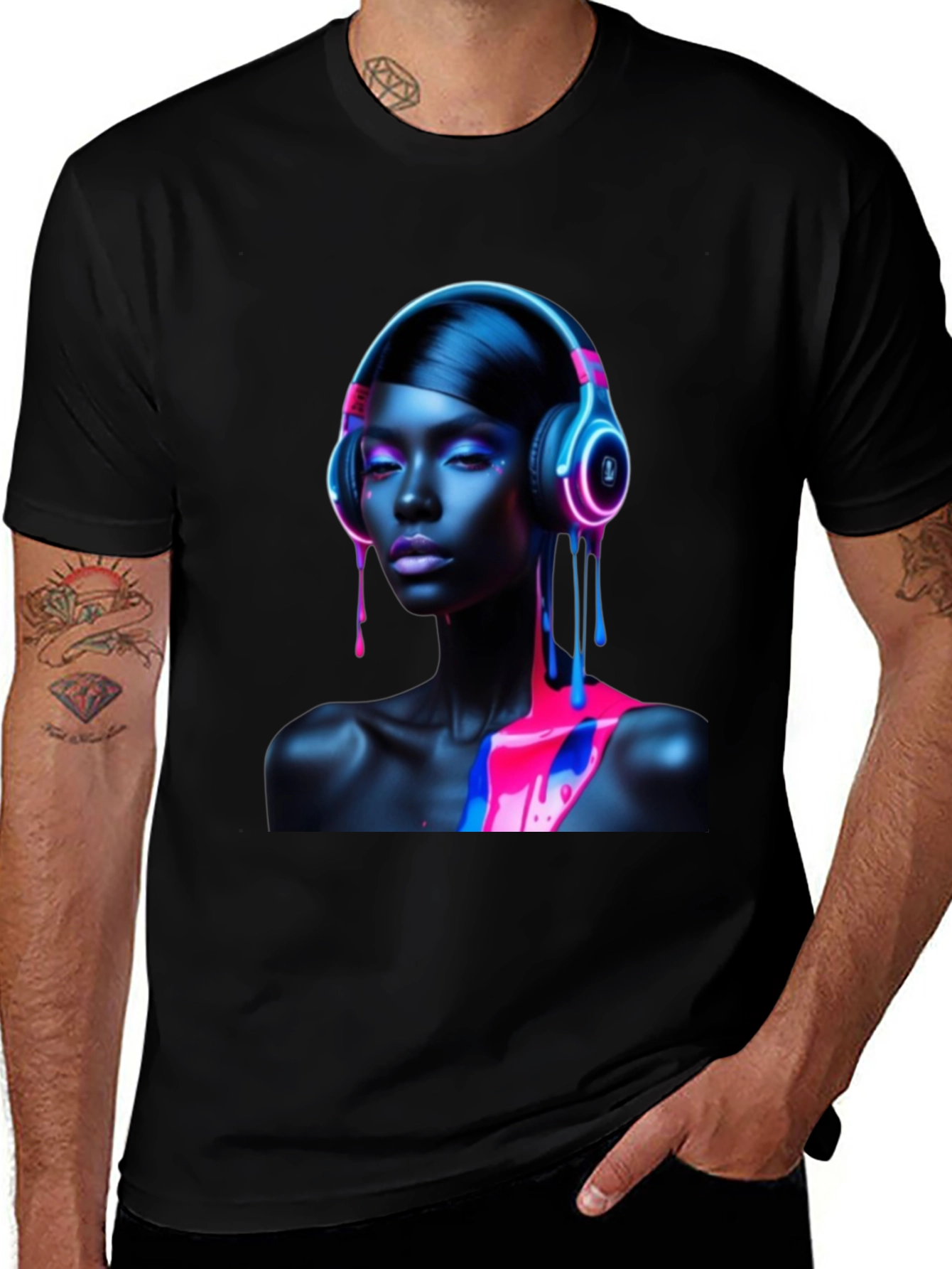 Variant 14 of Neon Portrait Graphic T-Shirt